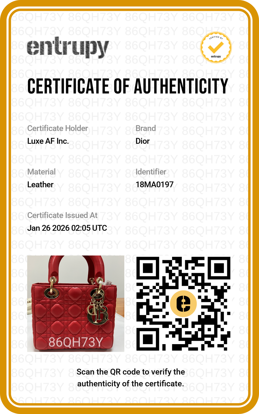 Christian Dior Cherry Red Lady Dior Cannage Leather Handle Bag DR391
