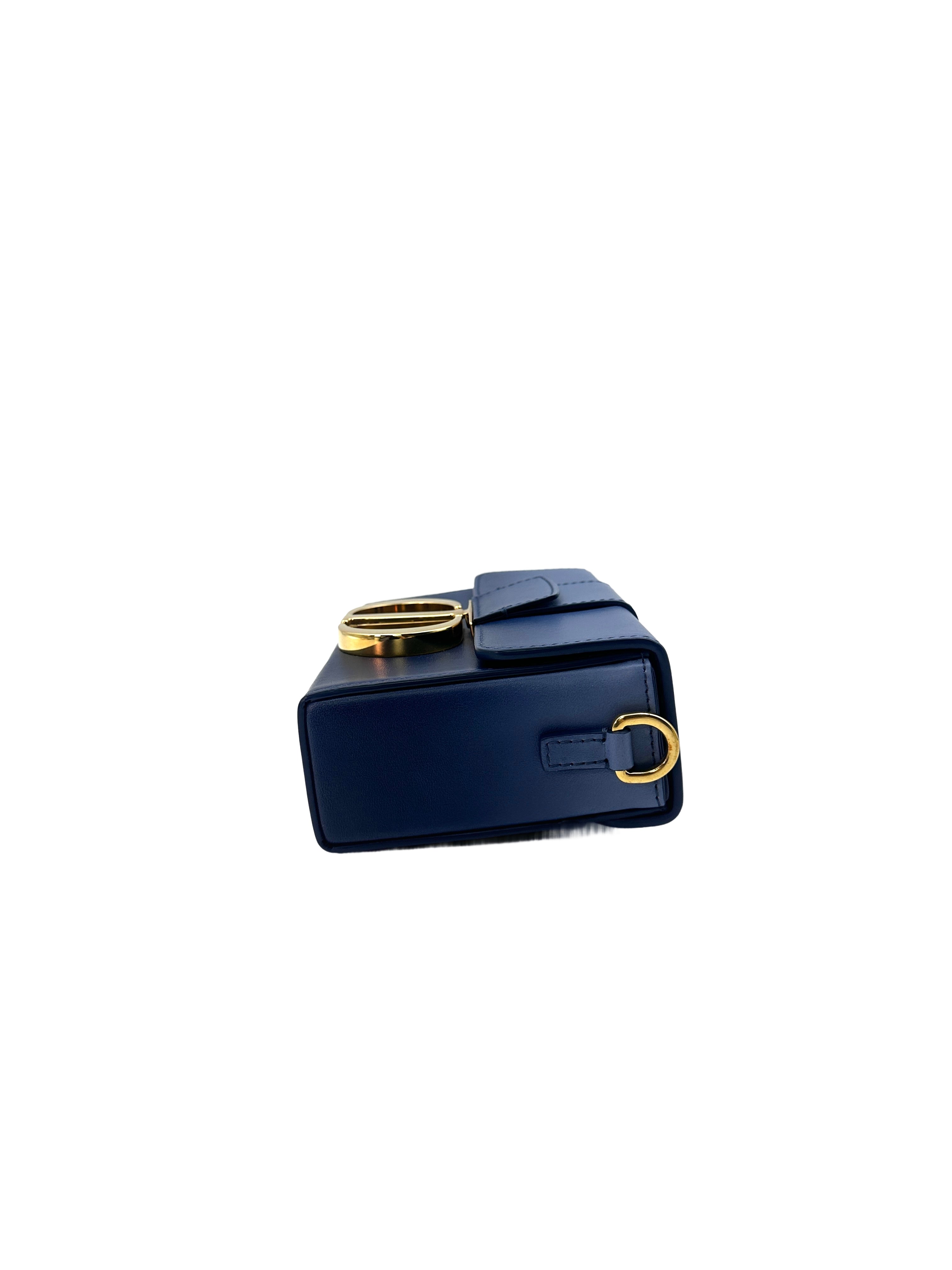 Christian Dior Blue 30 Montaigne Box Crossbody Bag With Gold Hardware DR394