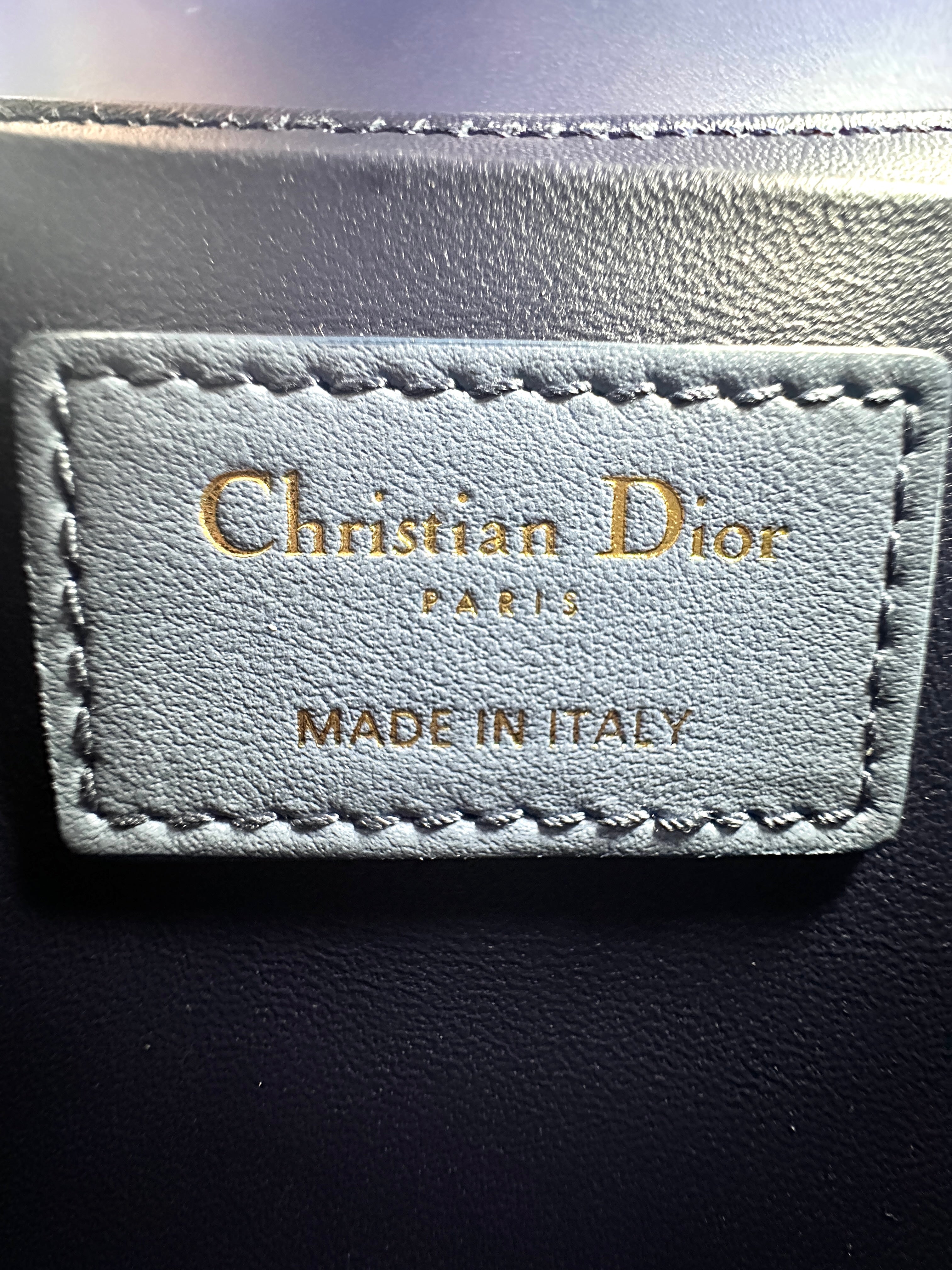 Christian Dior Blue 30 Montaigne Box Crossbody Bag With Gold Hardware DR394