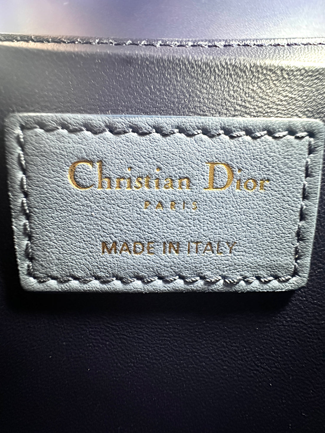 Christian Dior Blue 30 Montaigne Box Crossbody Bag With Gold Hardware DR394