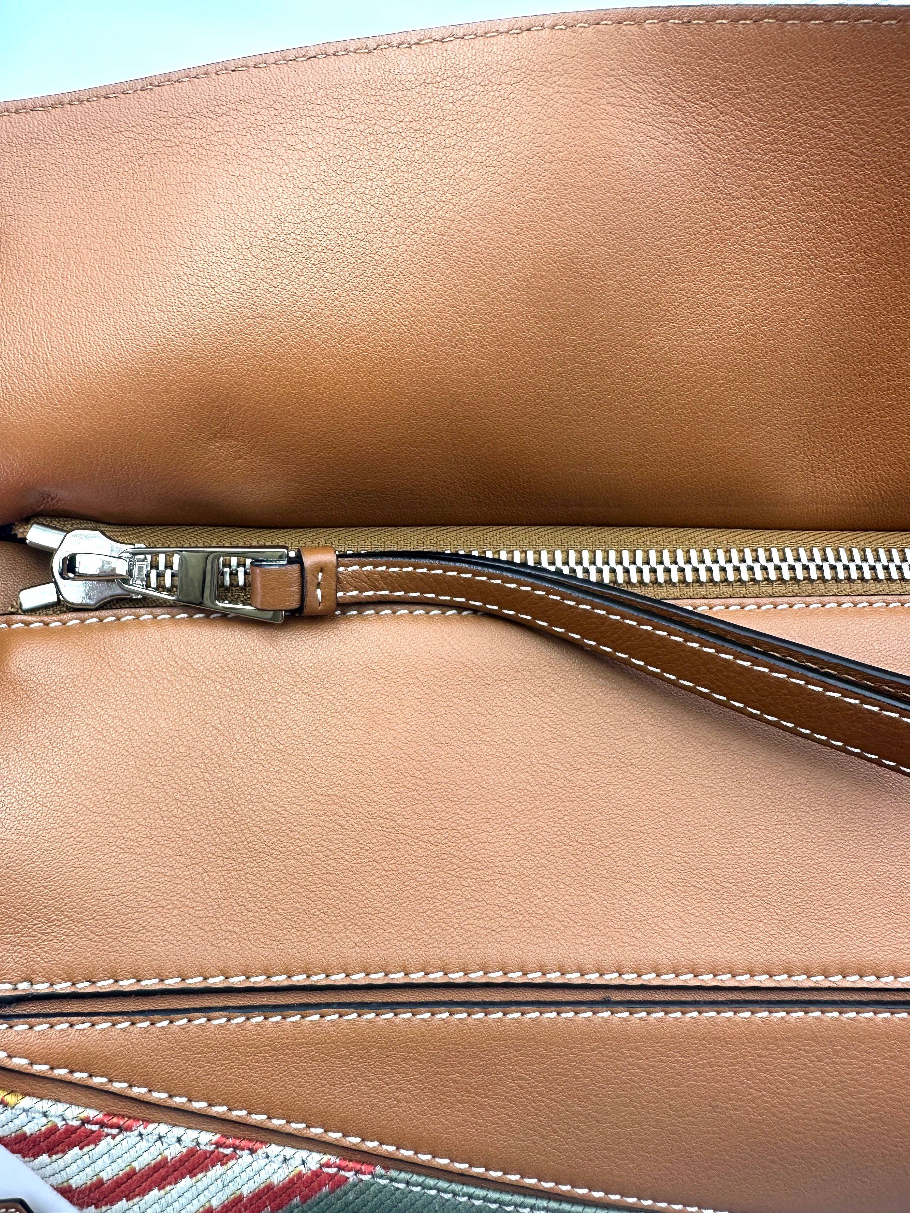 Loewe Brown Puzzle Large Size Leather Bag LW67