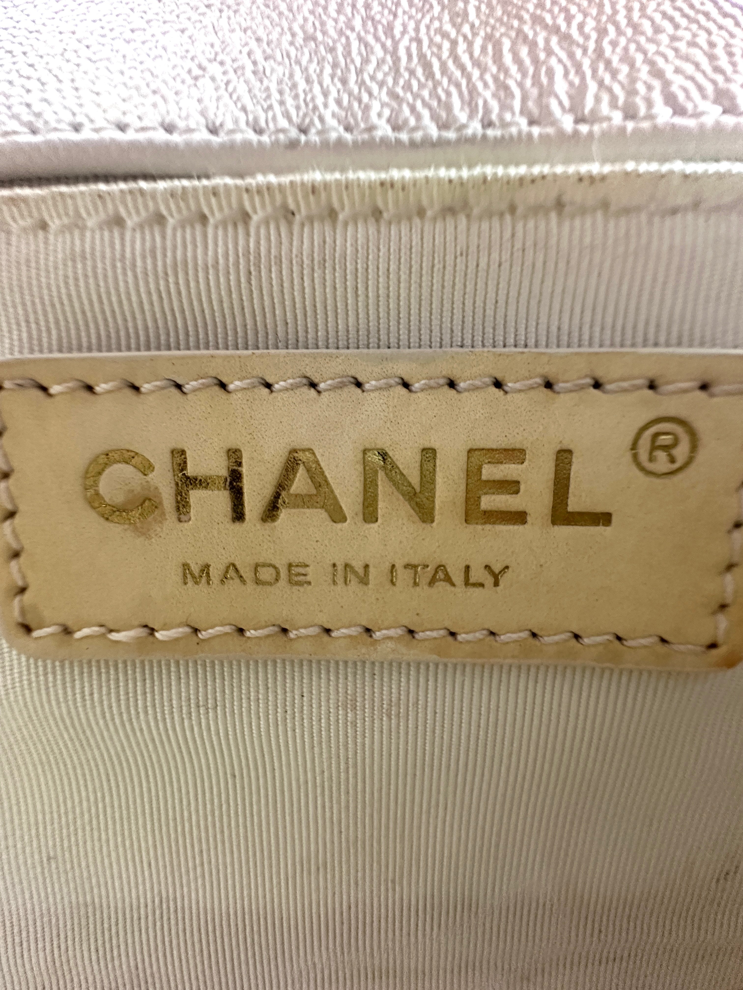 Chanel White Mini CC Quilted Leather Round Flap Messenger Bag(31***36) CC1207