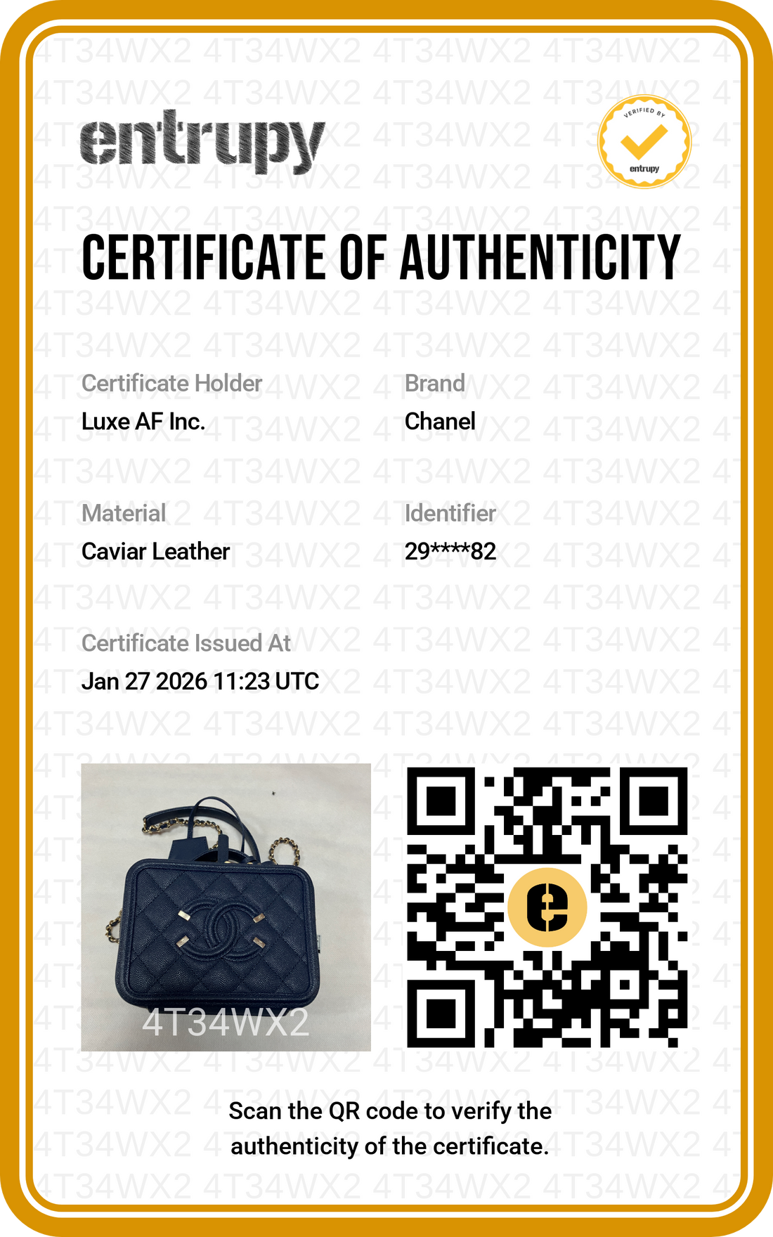 Chanel CC Filigree Navy Blue Caviar Quilted Leather Small Size Vanity Case(29***82) CC1221