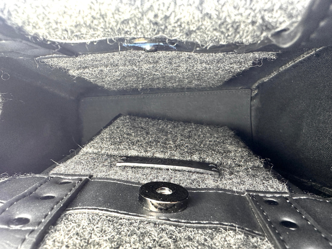 Valentino Black VLTN Logo Leather Tote Handle Bag VT24