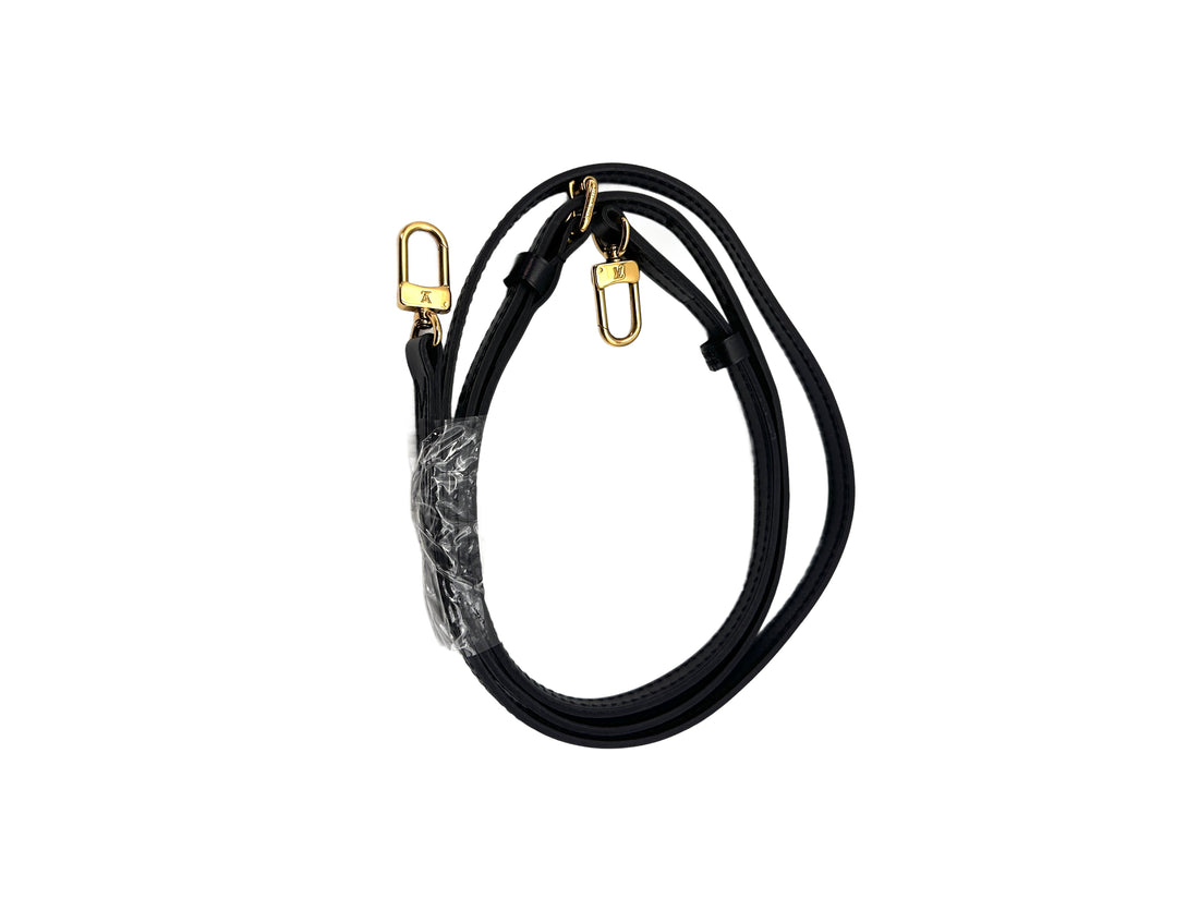 Louis Vuitton Black Petite Malle Monogram Leather Crossbody Bag With Gold Hardware LV1737