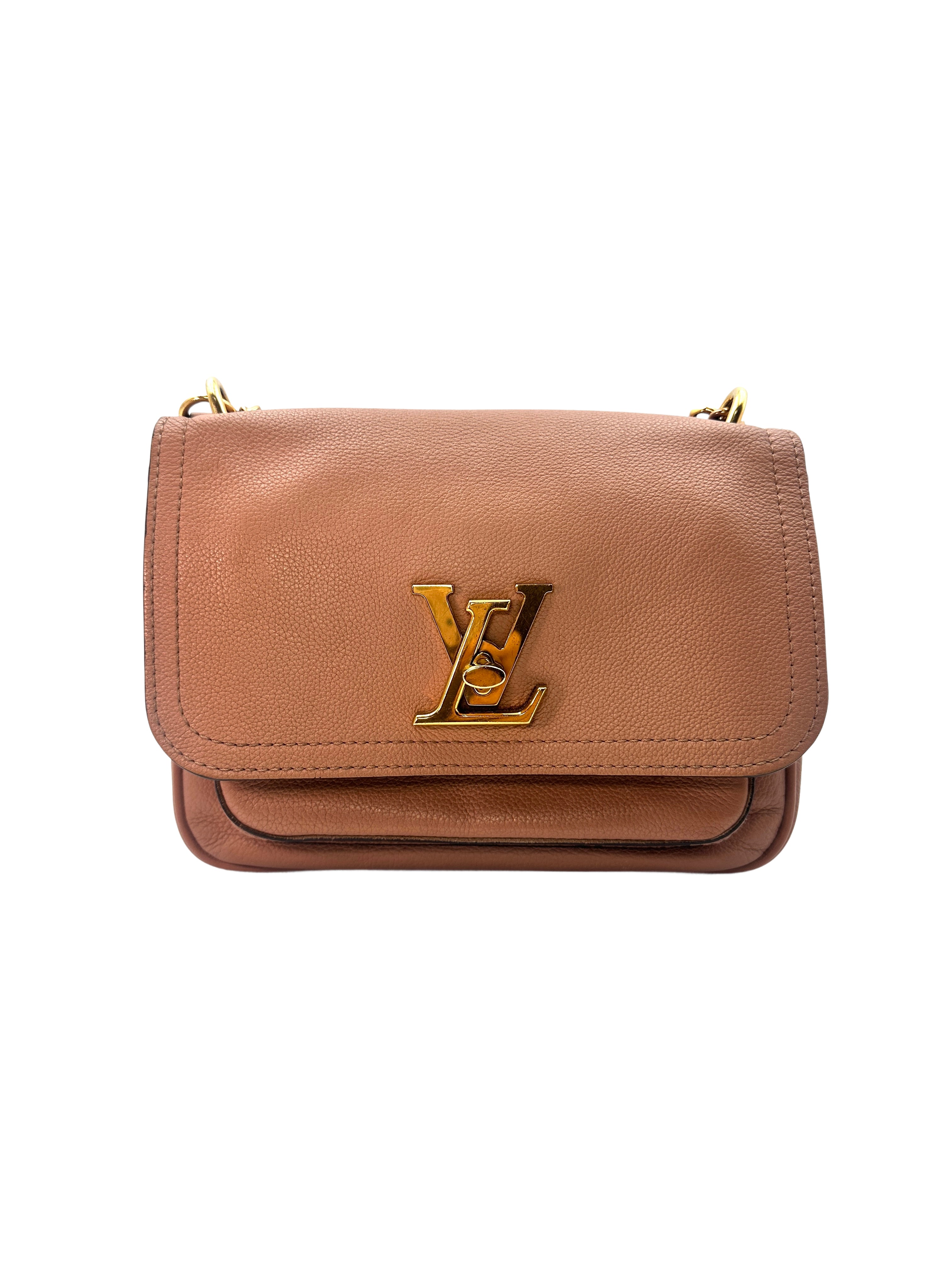 Louis Vuitton Lockme Tender Pink Leather Chain Bag With Gold Hardware LV1745