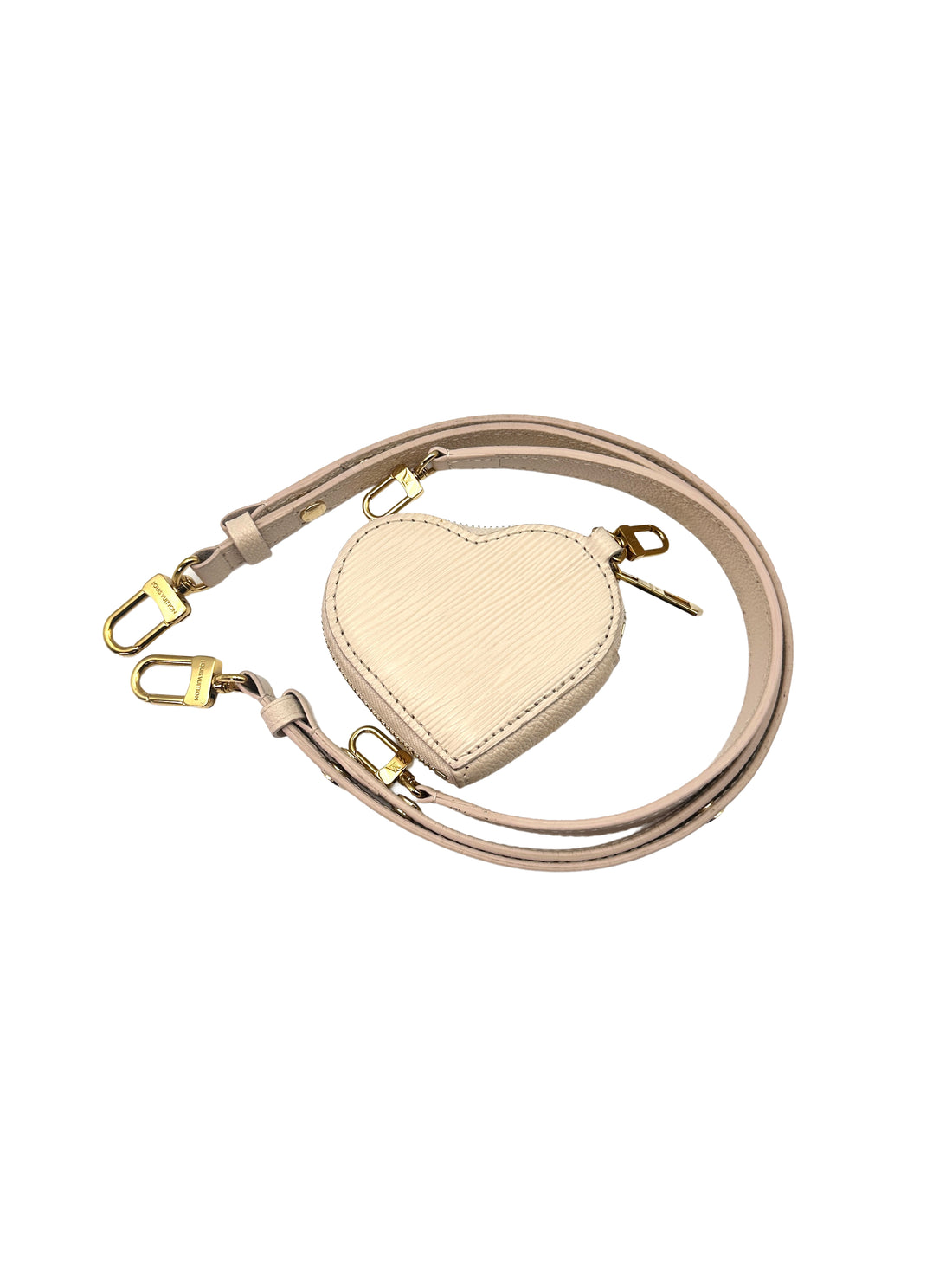 Louis Vuitton White Marelle Epi Leather Shoulder Bag With Heart-shaped Pochette LV1747