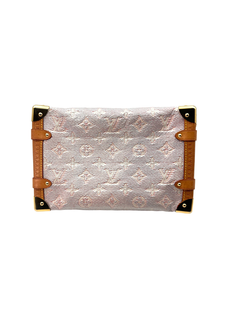 Louis Vuitton Pink Monogram Side Trunk Medium Size Handle Bag LV1744