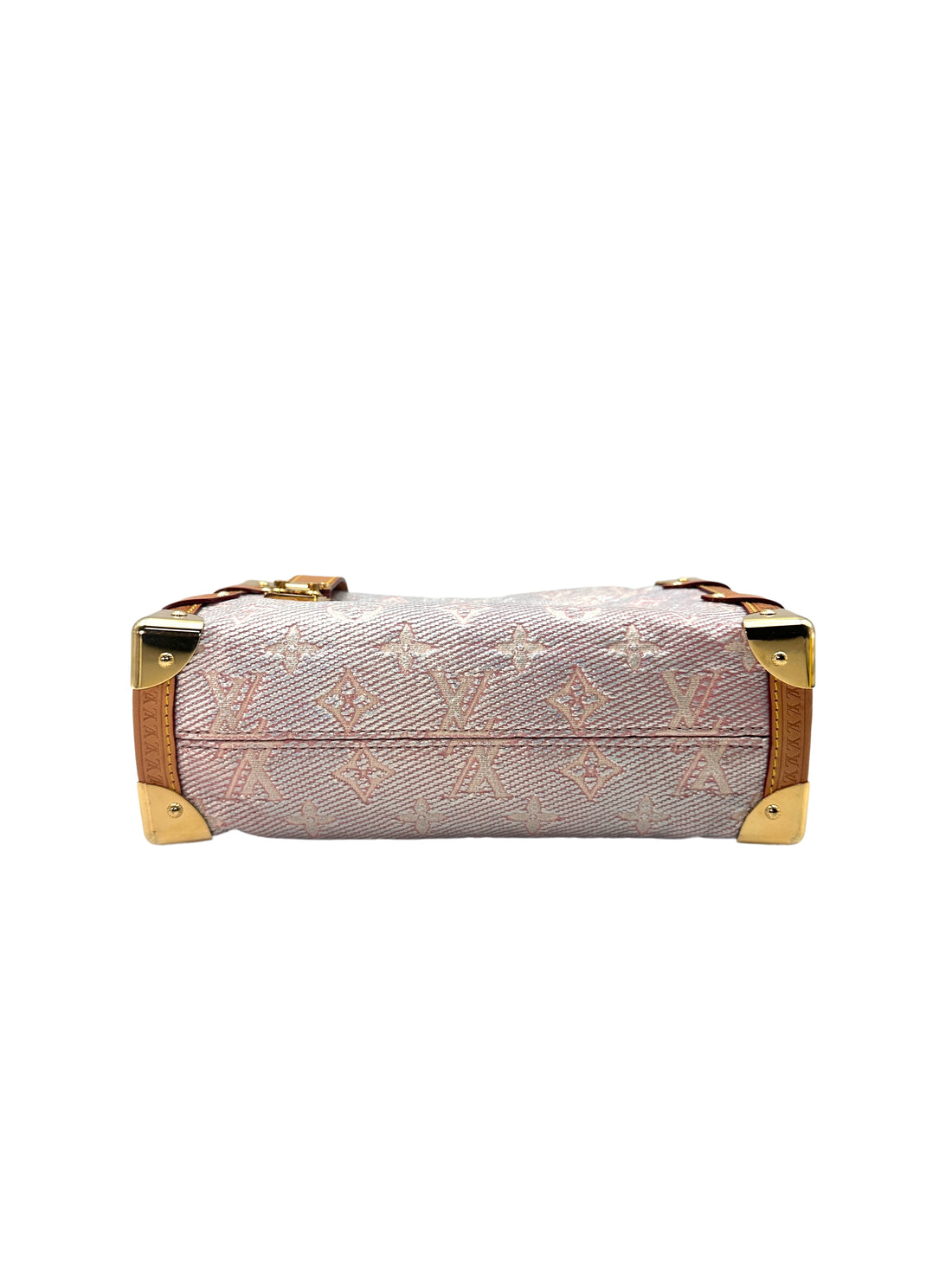 Louis Vuitton Pink Monogram Side Trunk Medium Size Handle Bag LV1744