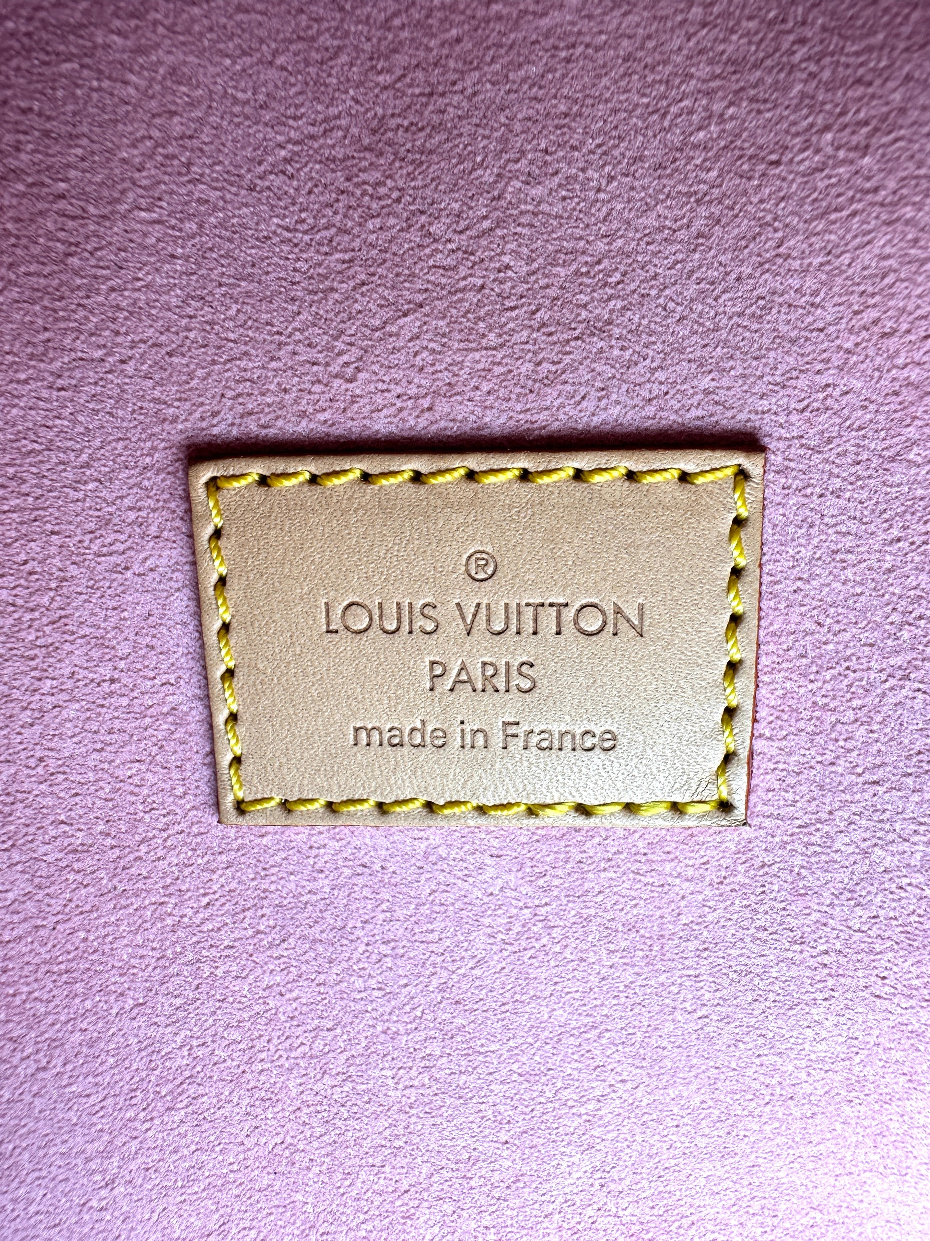 Louis Vuitton Pink Monogram Side Trunk Medium Size Handle Bag LV1744