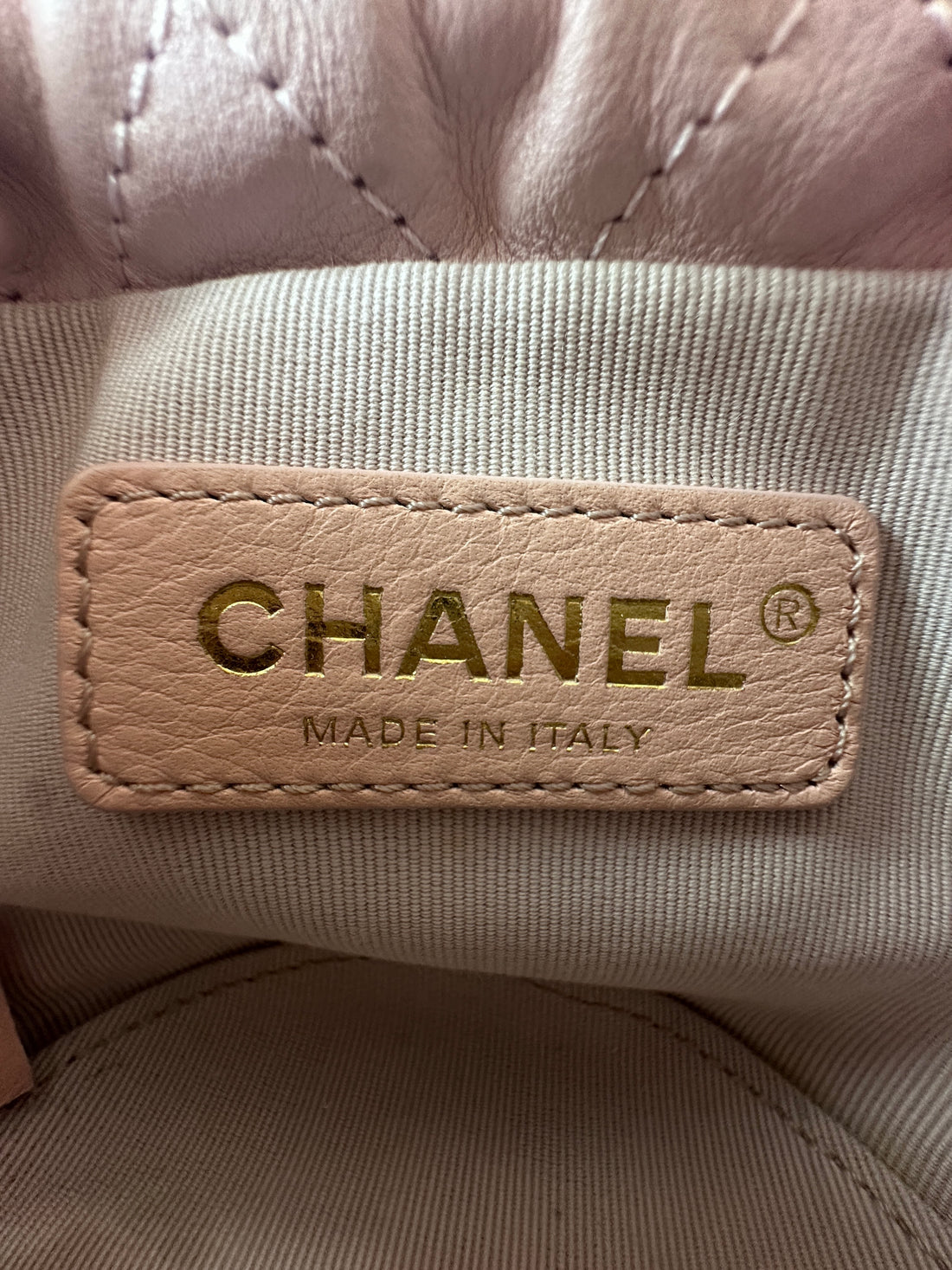 Chanel About Pearls Pink Leather Mini Drawstring Bucket Bag(31***03) CC1222