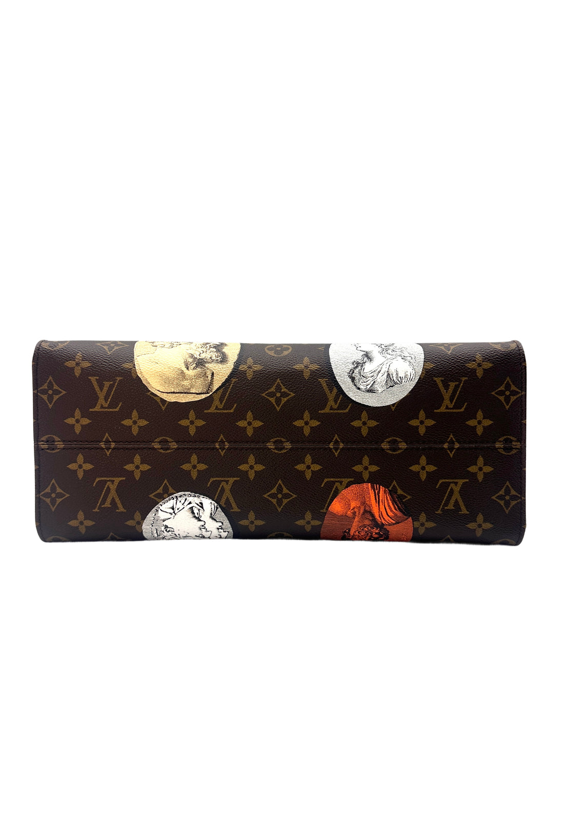 Louis Vuitton x Fornasetti Onthego MM Cameo Monogram Tote Handle Bag LV1757