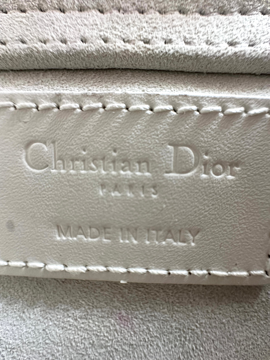 Christian Dior Lady Dior White Diamond Cannage Mini Handle Bag With Charms DR439