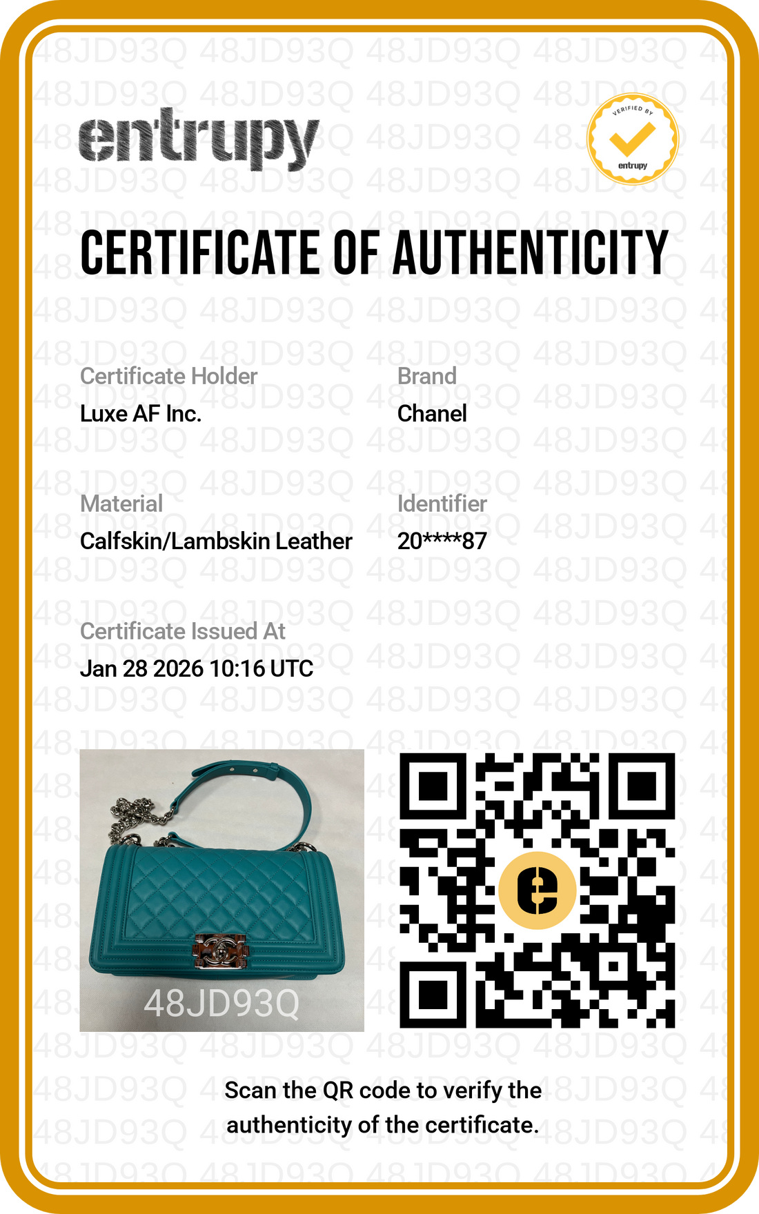 Chanel LeBoy Turquoise Blue Quilted Caviar Crossbody Bag with Silver Buckle(20***87) CC1230