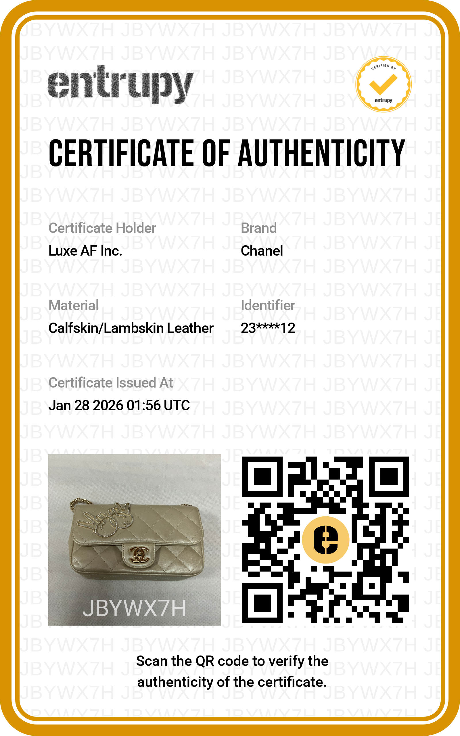 Chanel V For Victory Champagne Gold Quilted Leather Mini Flap Crossbody Bag(23***12) CC1215