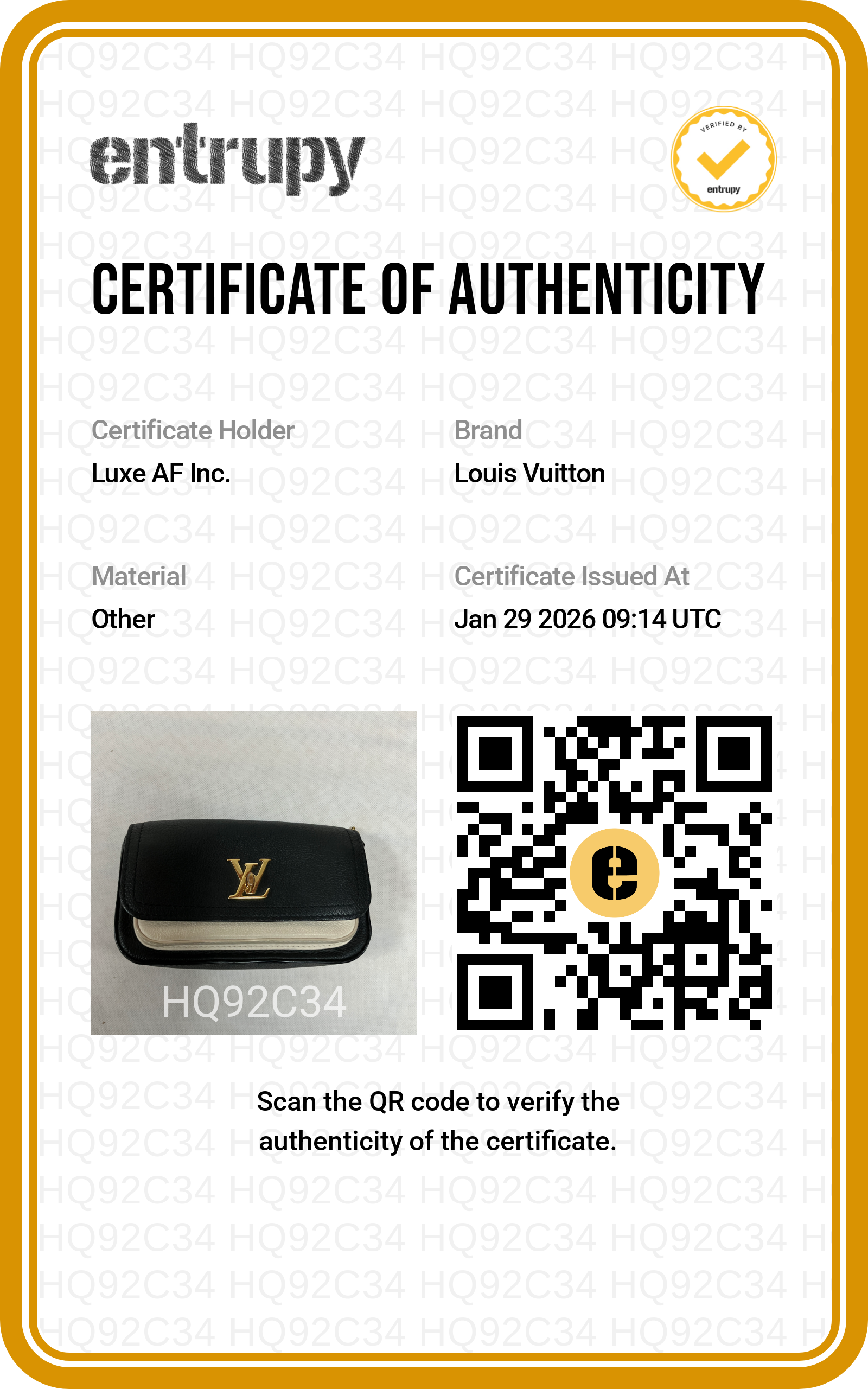 Louis Vuitton Lockme Tender Black Epi Leather Chain Bag LV1764