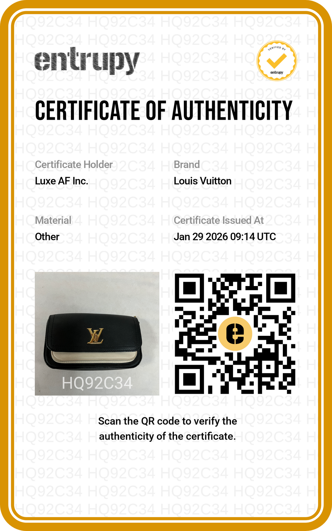 Louis Vuitton Lockme Tender Black Epi Leather Chain Bag LV1764