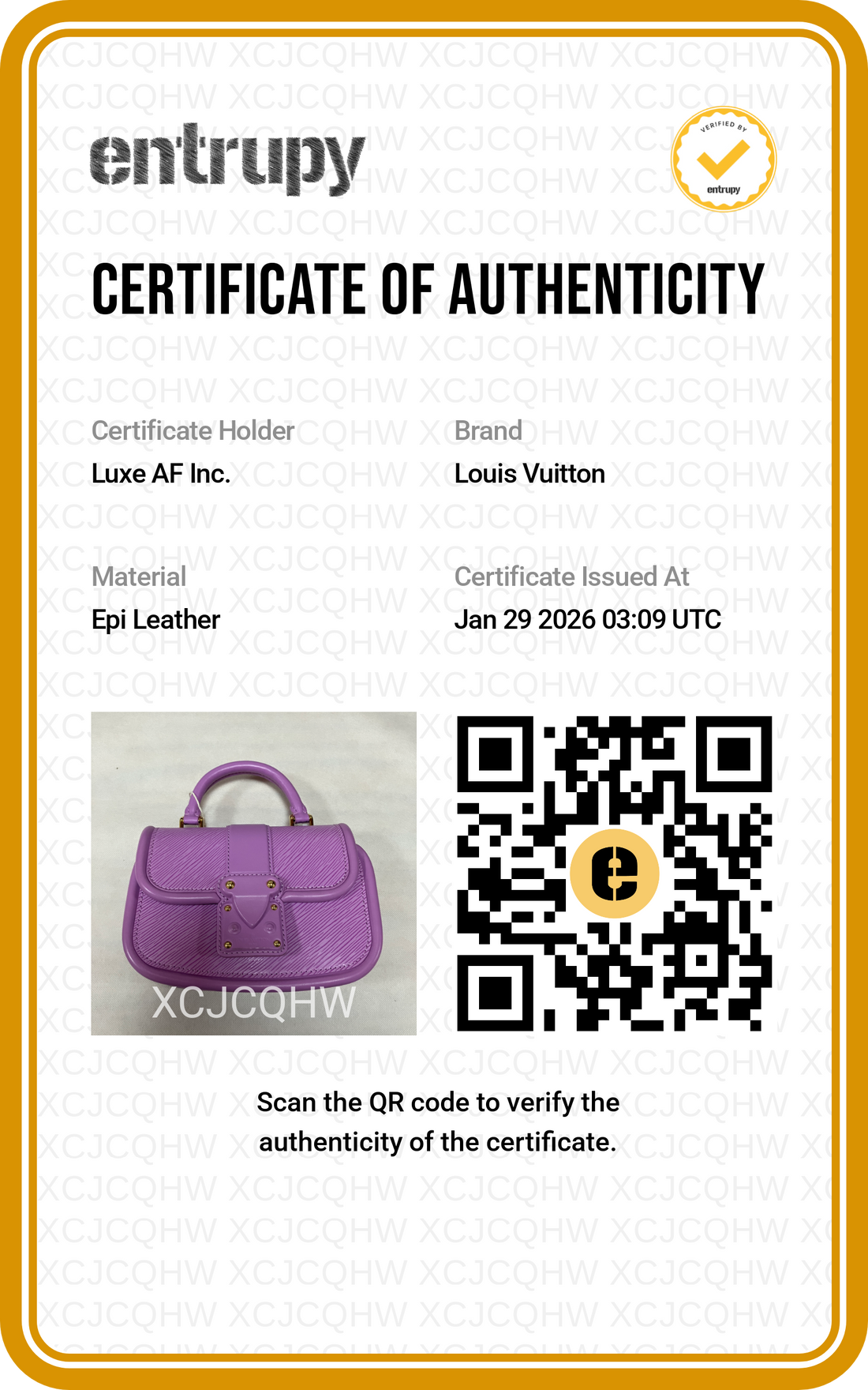 Louis Vuitton Hide And Seek Purple Epi Leather Shoulder Handle Bag LV1814
