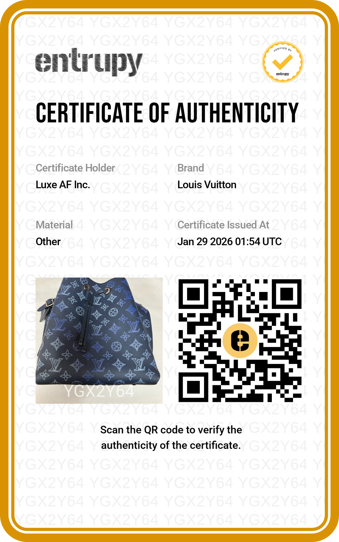Louis Vuitton Monogram Blue Muria Bucket Handle Bag LV1749