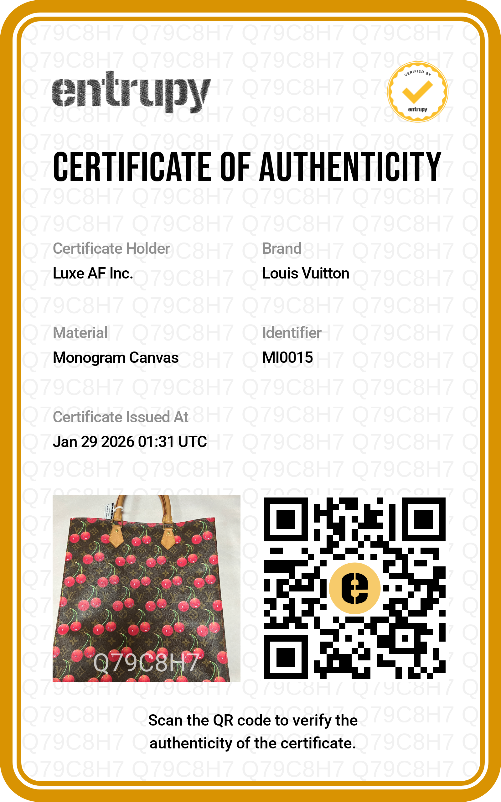 Louis Vuitton x Takashi Murakami Monogram Cerises Handle Bag LV1758