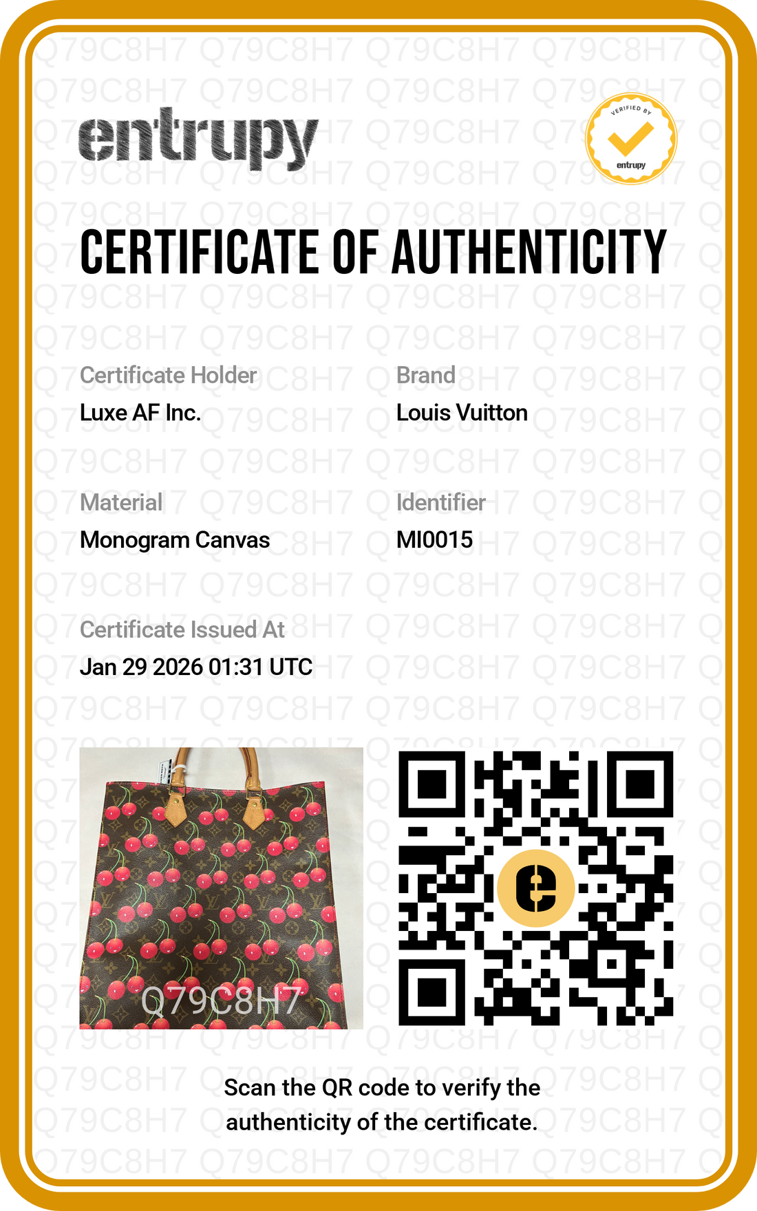 Louis Vuitton x Takashi Murakami Monogram Cerises Handle Bag LV1758