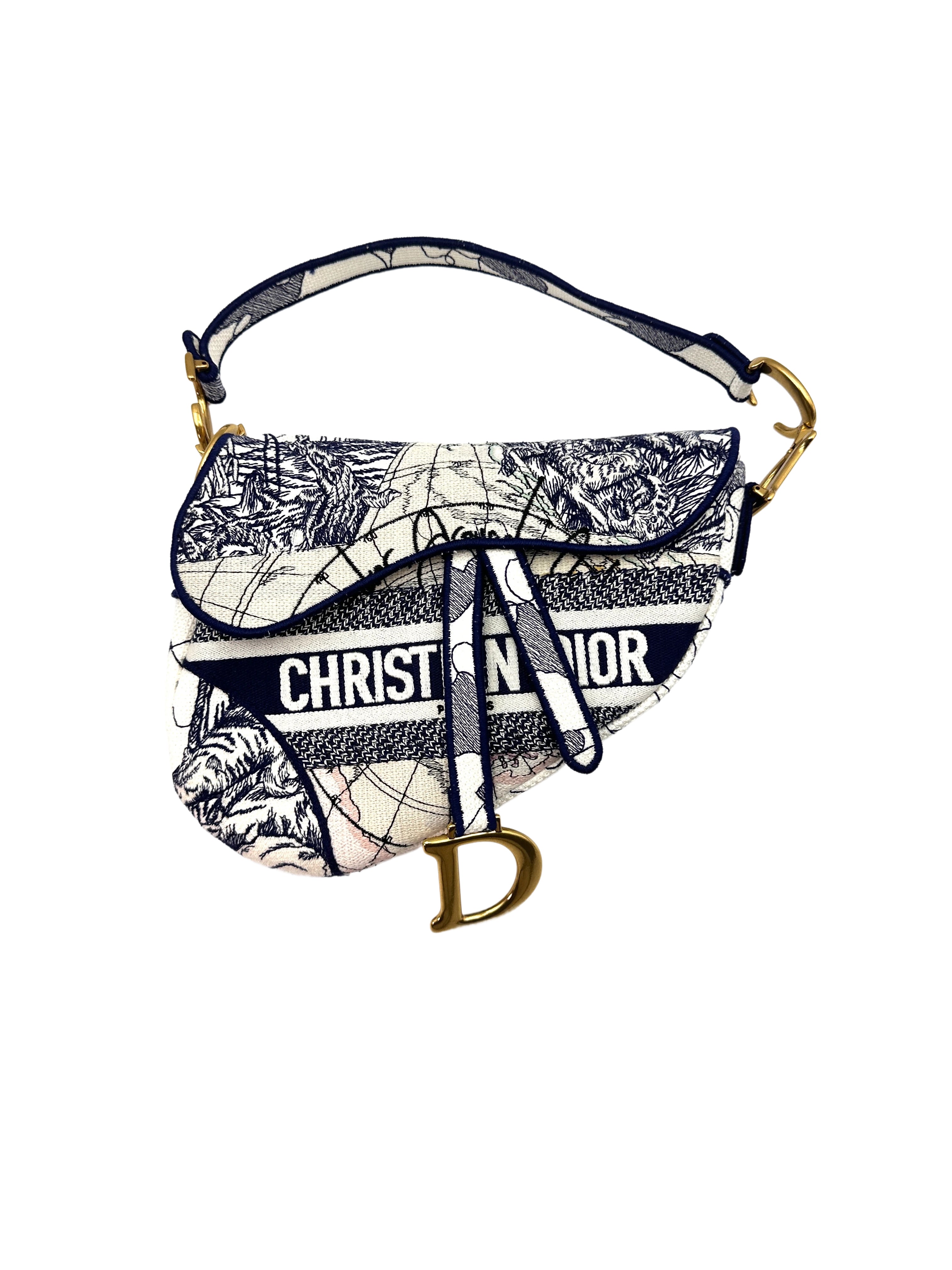 Christian Dior Around The World Embroidered Saddle Bag DR441