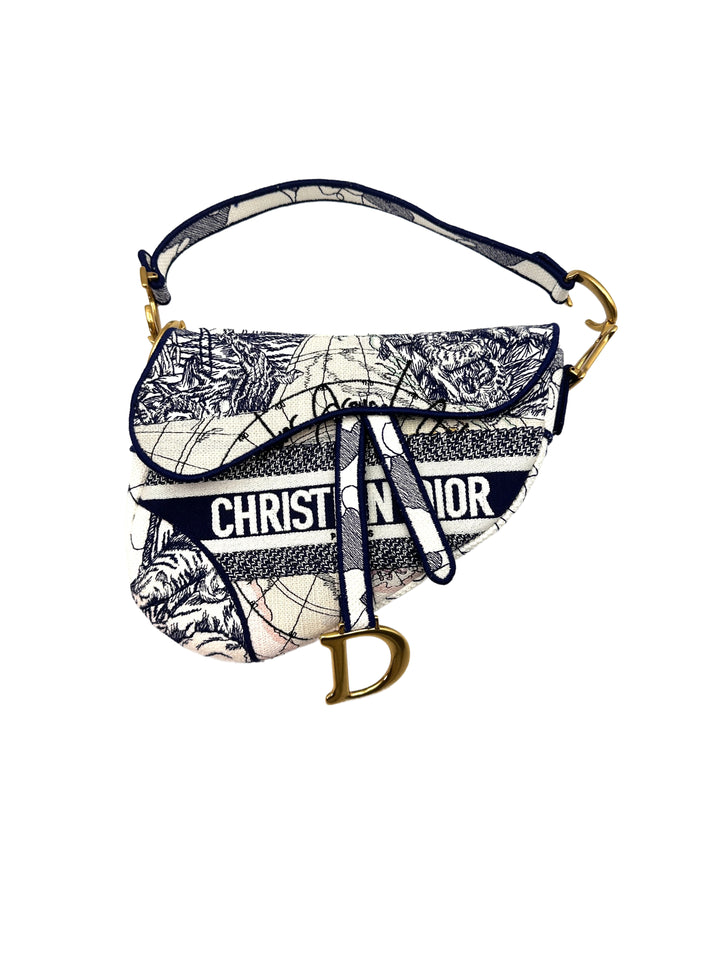 Christian Dior Around The World Embroidered Saddle Bag DR441