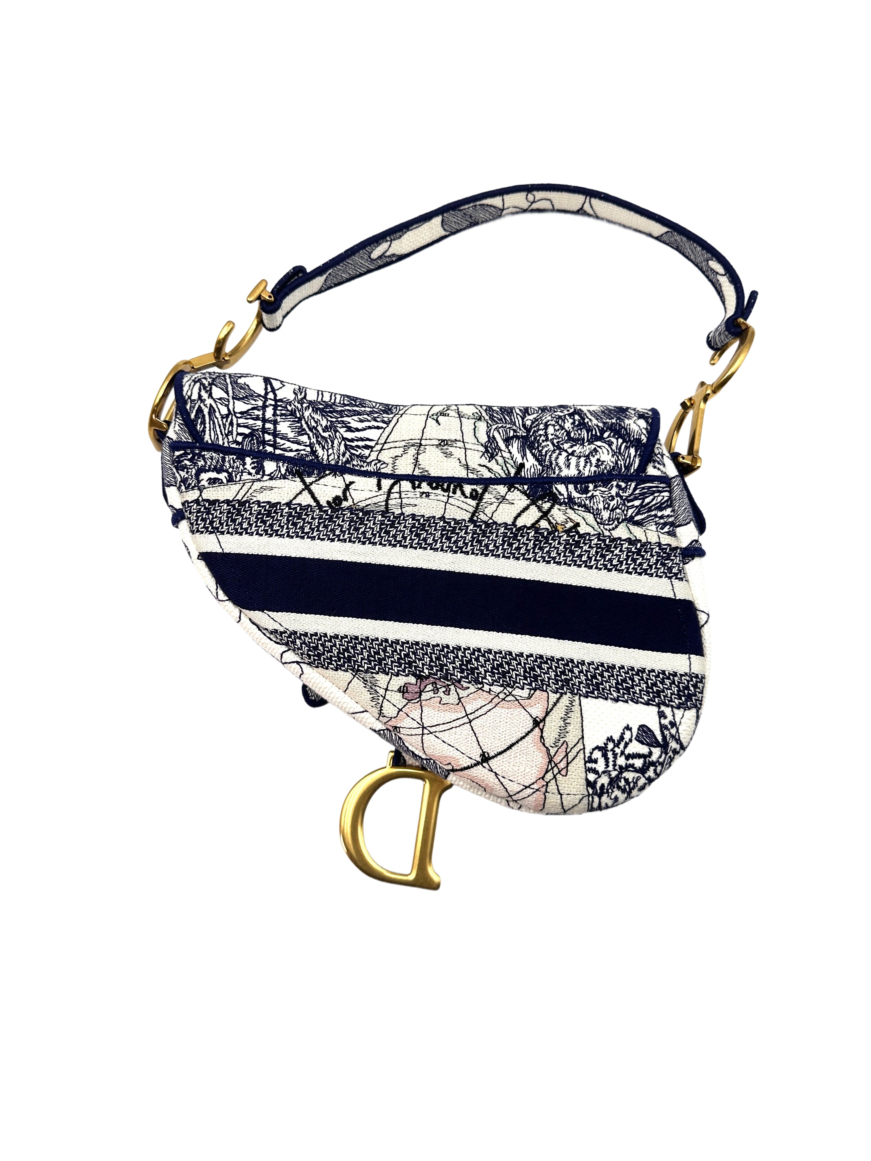Christian Dior Around The World Embroidered Saddle Bag DR441