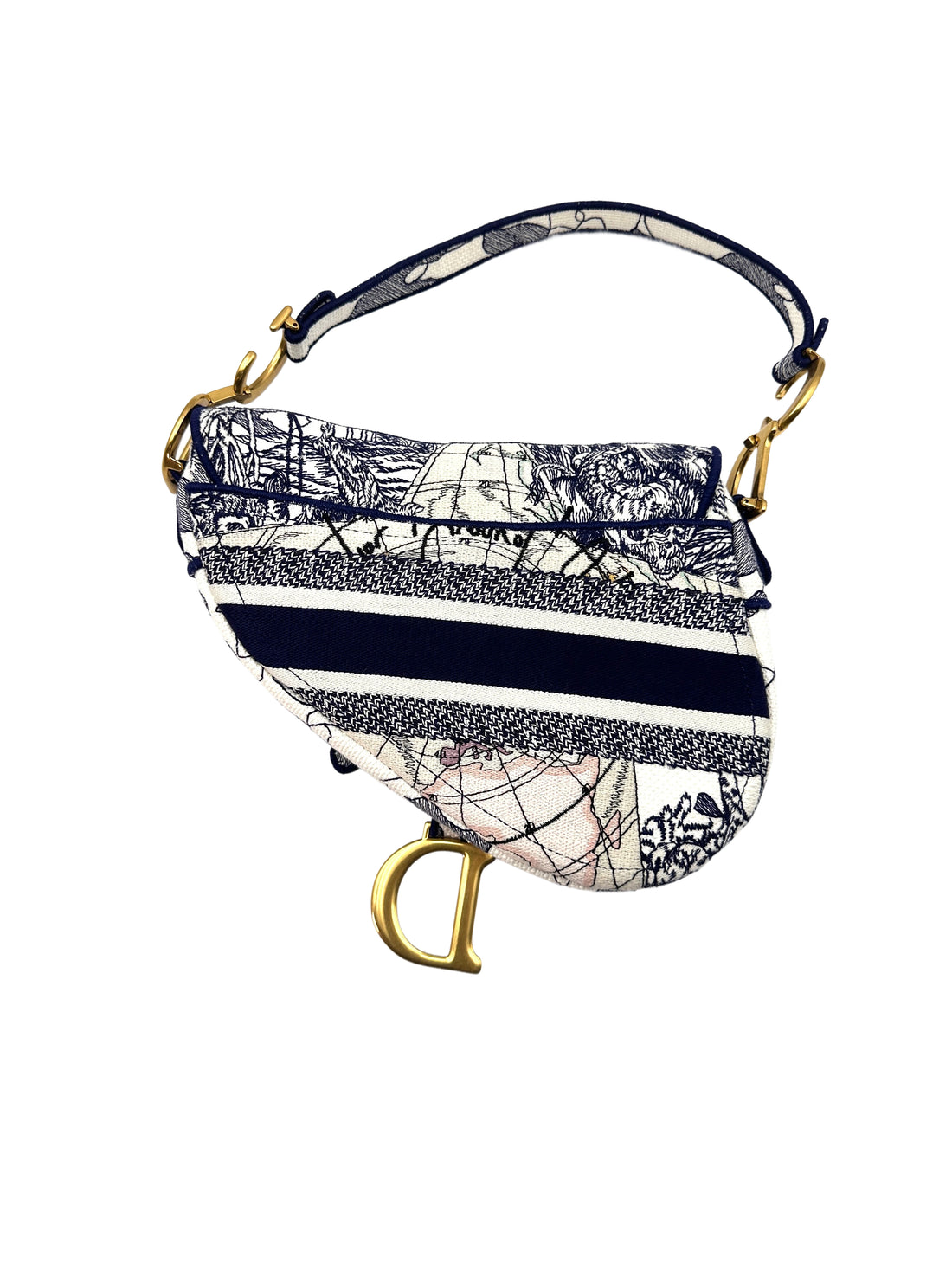 Christian Dior Around The World Embroidered Saddle Bag DR441