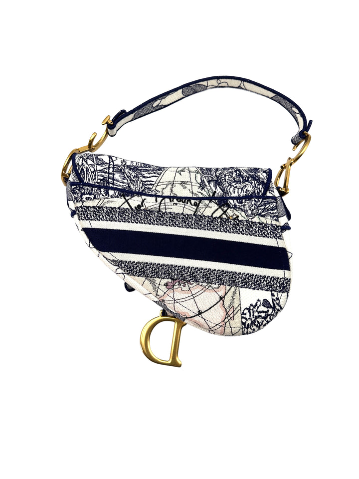Christian Dior Around The World Embroidered Saddle Bag DR441