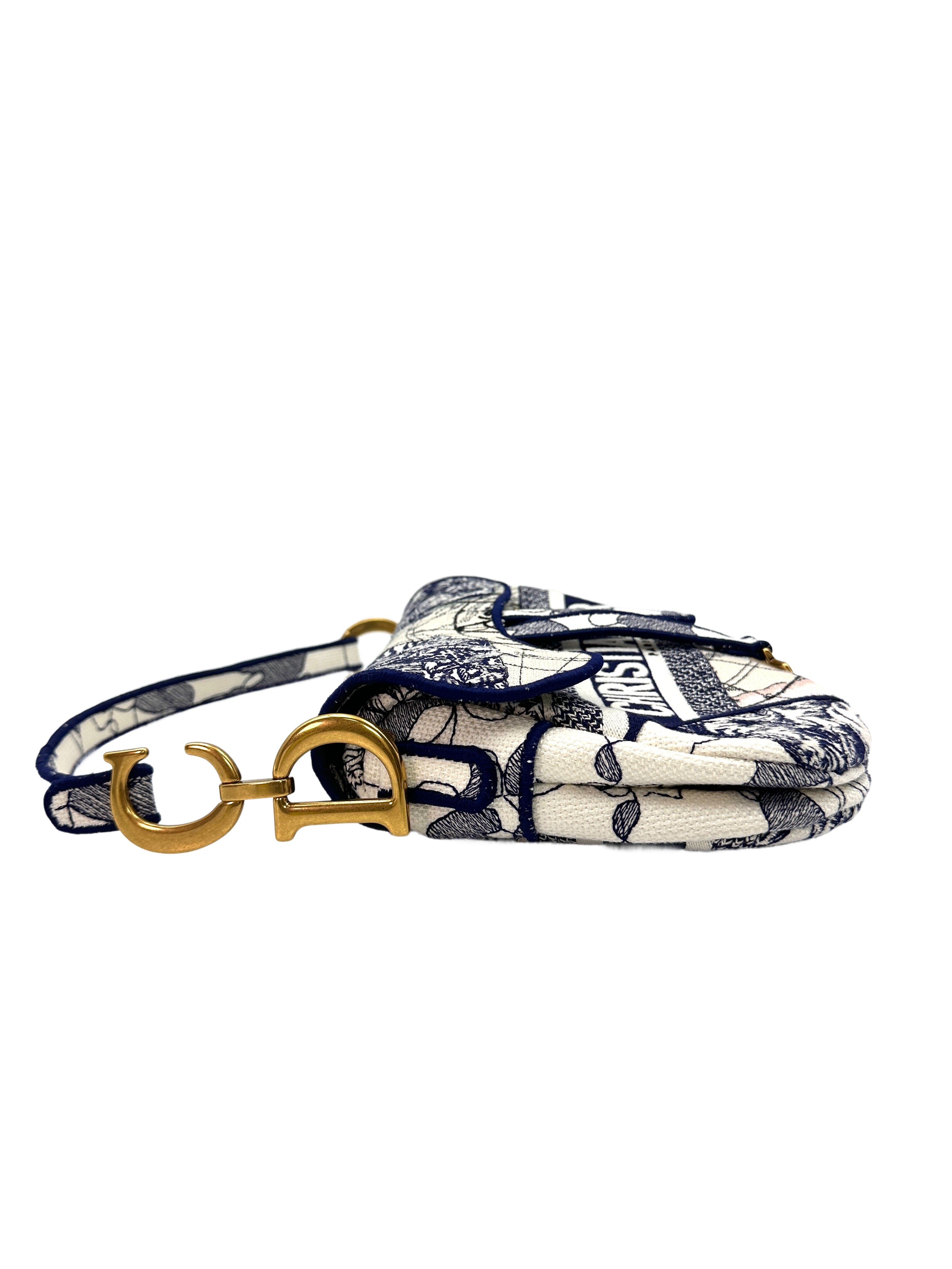 Christian Dior Around The World Embroidered Saddle Bag DR441