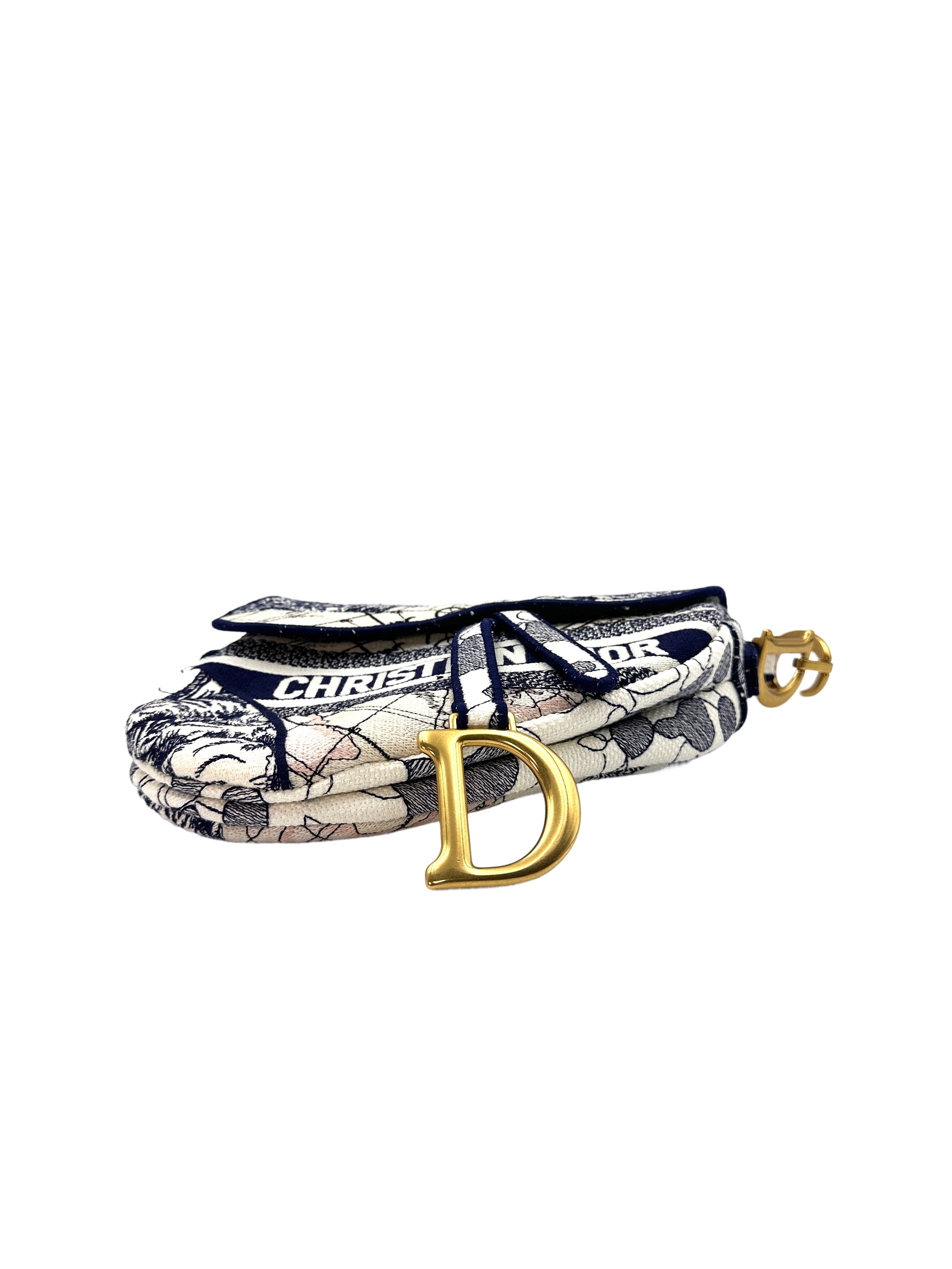Christian Dior Around The World Embroidered Saddle Bag DR441