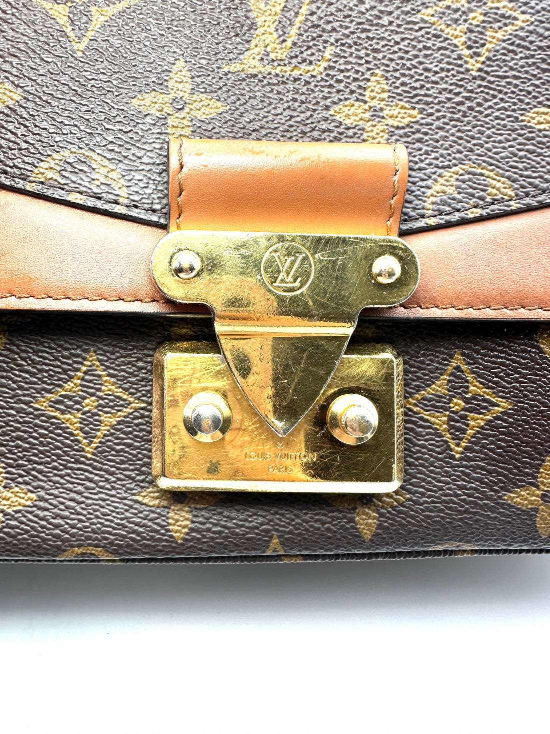 Louis Vuitton Marceau Caramel Monogram Calfskin Leather Shoulder Bag LV1763