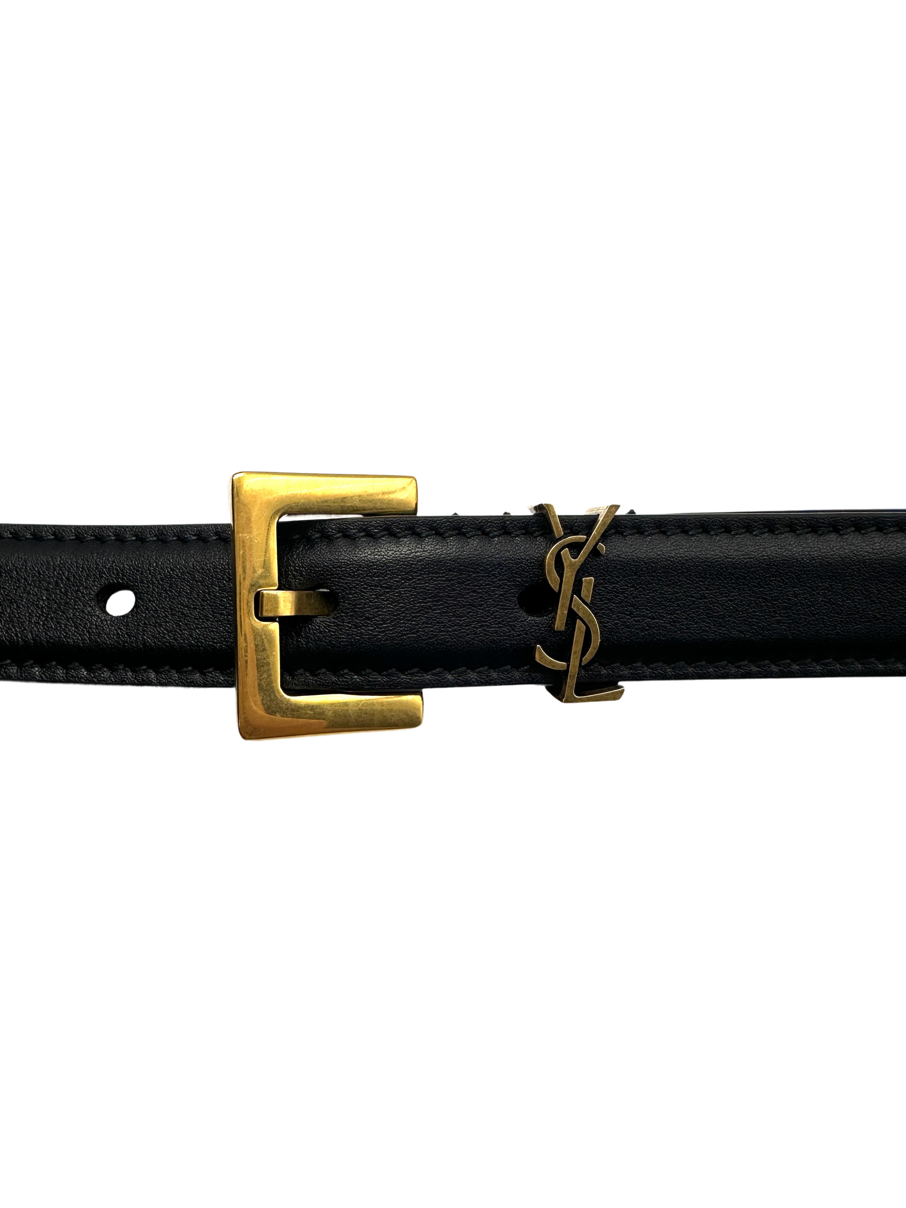 Saint Laurent Monogram Buckle Belt 80cm SLP01