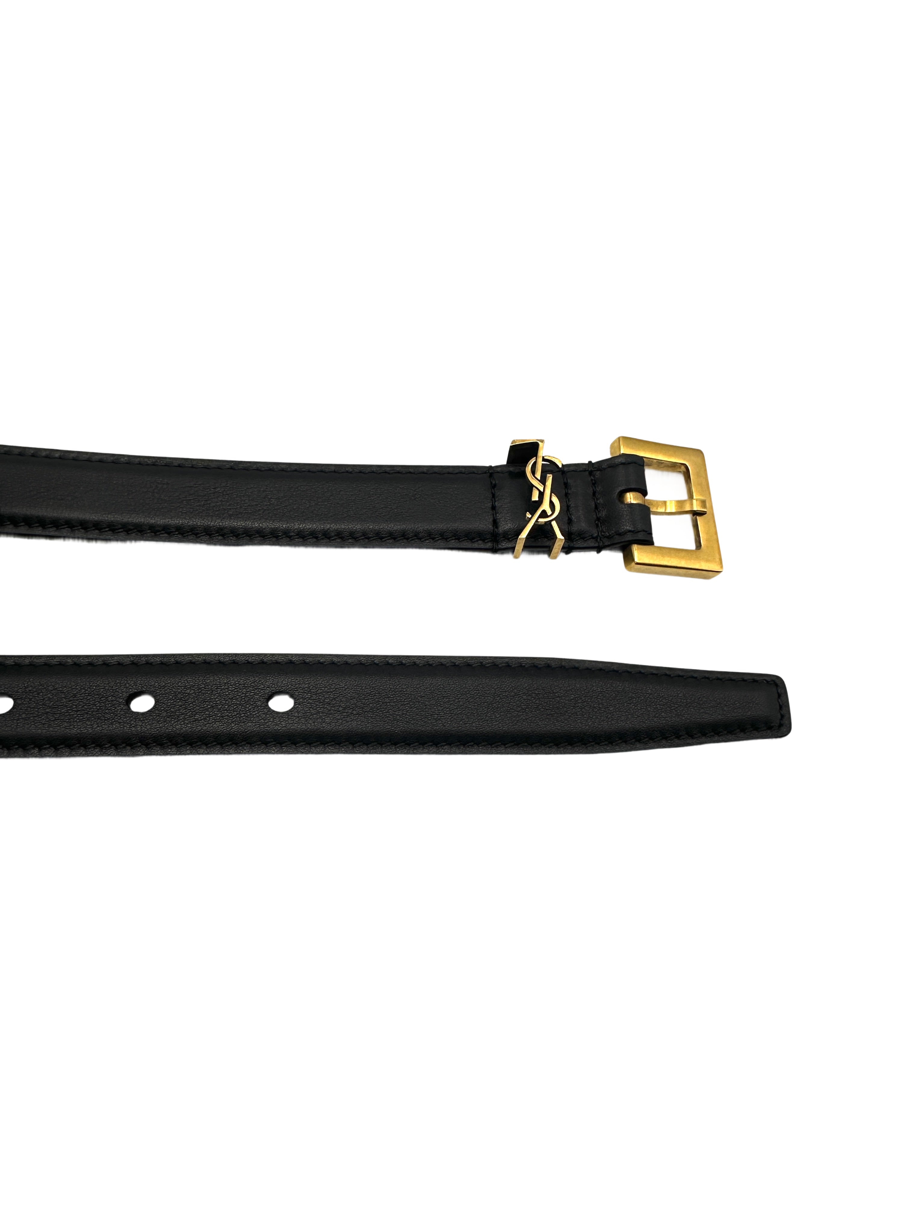 Saint Laurent Monogram Buckle Belt 80cm SLP01