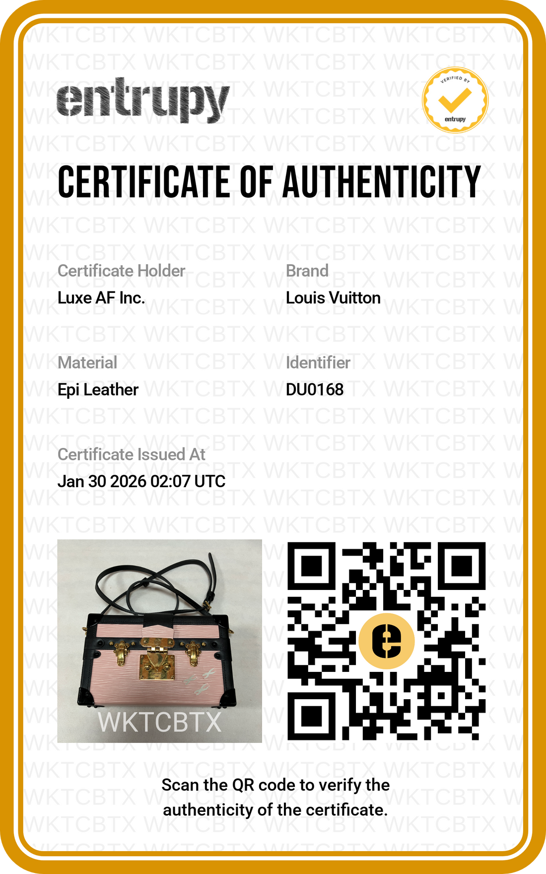 Louis Vuitton Petit Malle PInk Epi Shoulder Bag LV1762