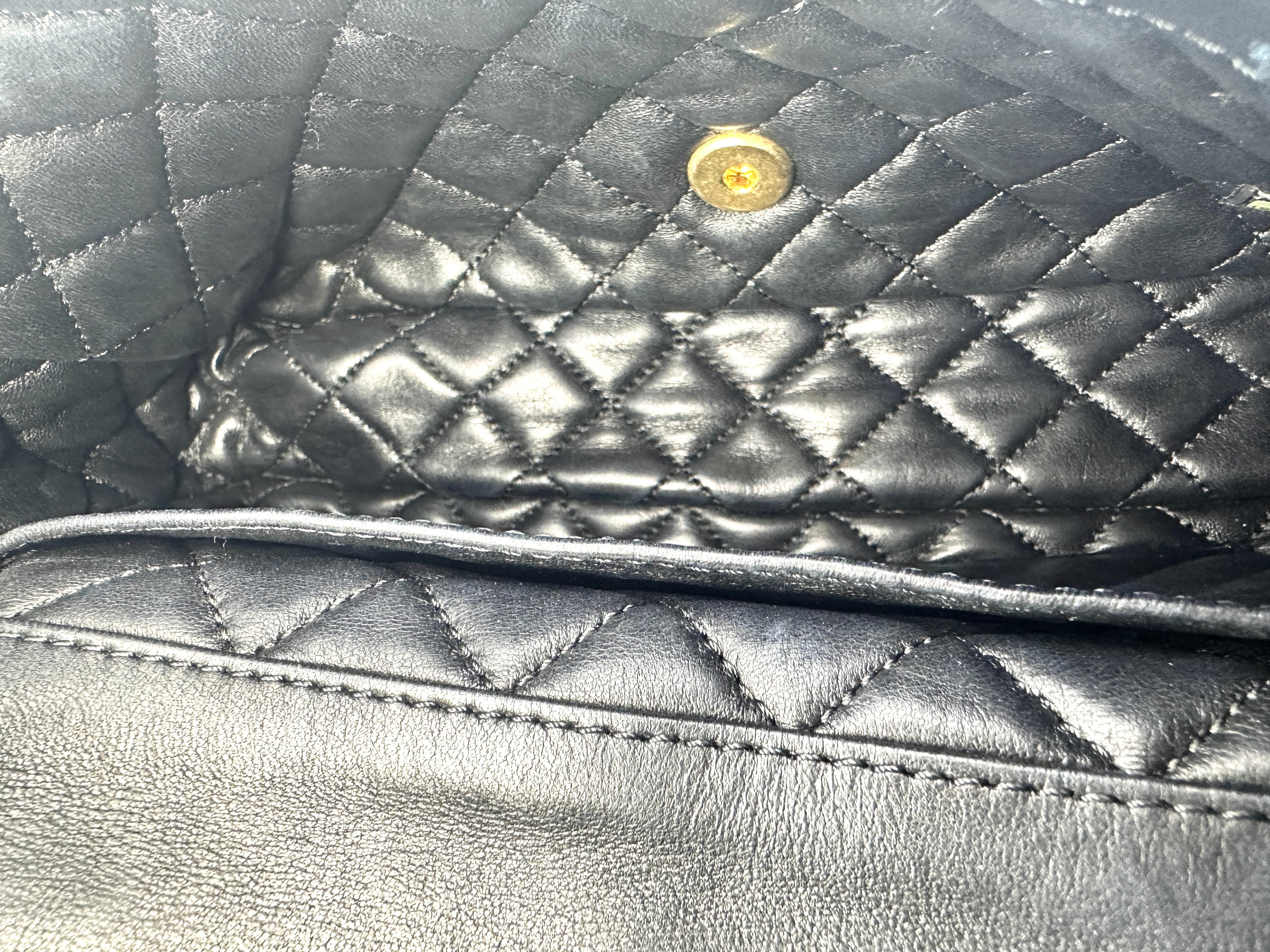 Chanel Classic Flap Bag Black Raffia Shoulder Bag With Gold Buckle(18***54) CC1238