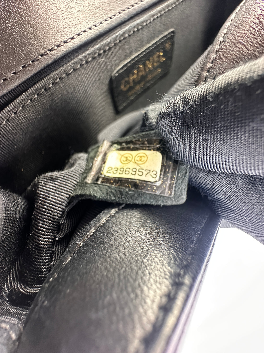 Chanel LeBoy Black Quilted Lambskin Leather Small Size Wallet On Chain With Gold Buckle(23***73) CC1244