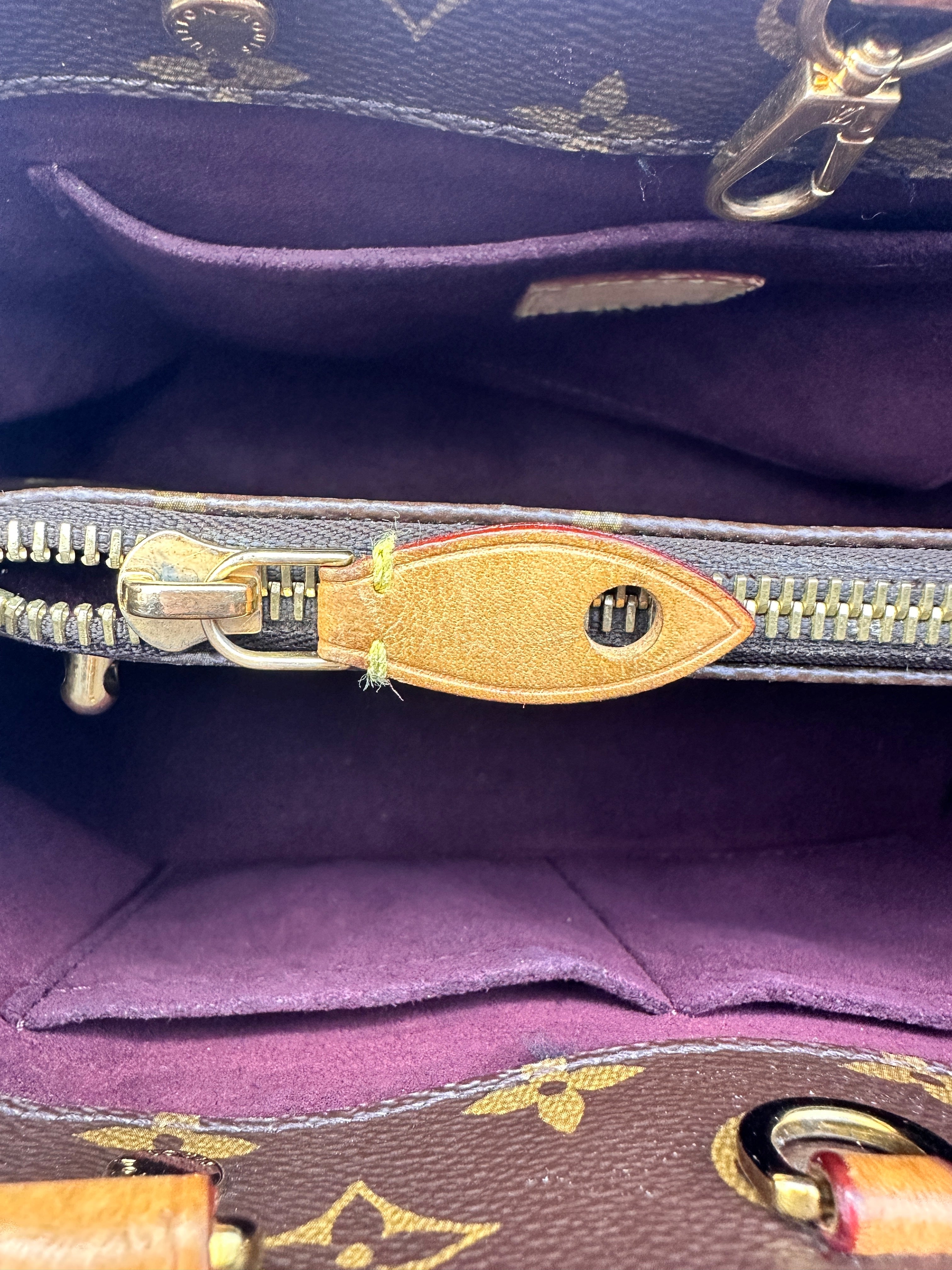Louis Vuitton Montaigne Brown Monogram Leather Handle Bag LV1775
