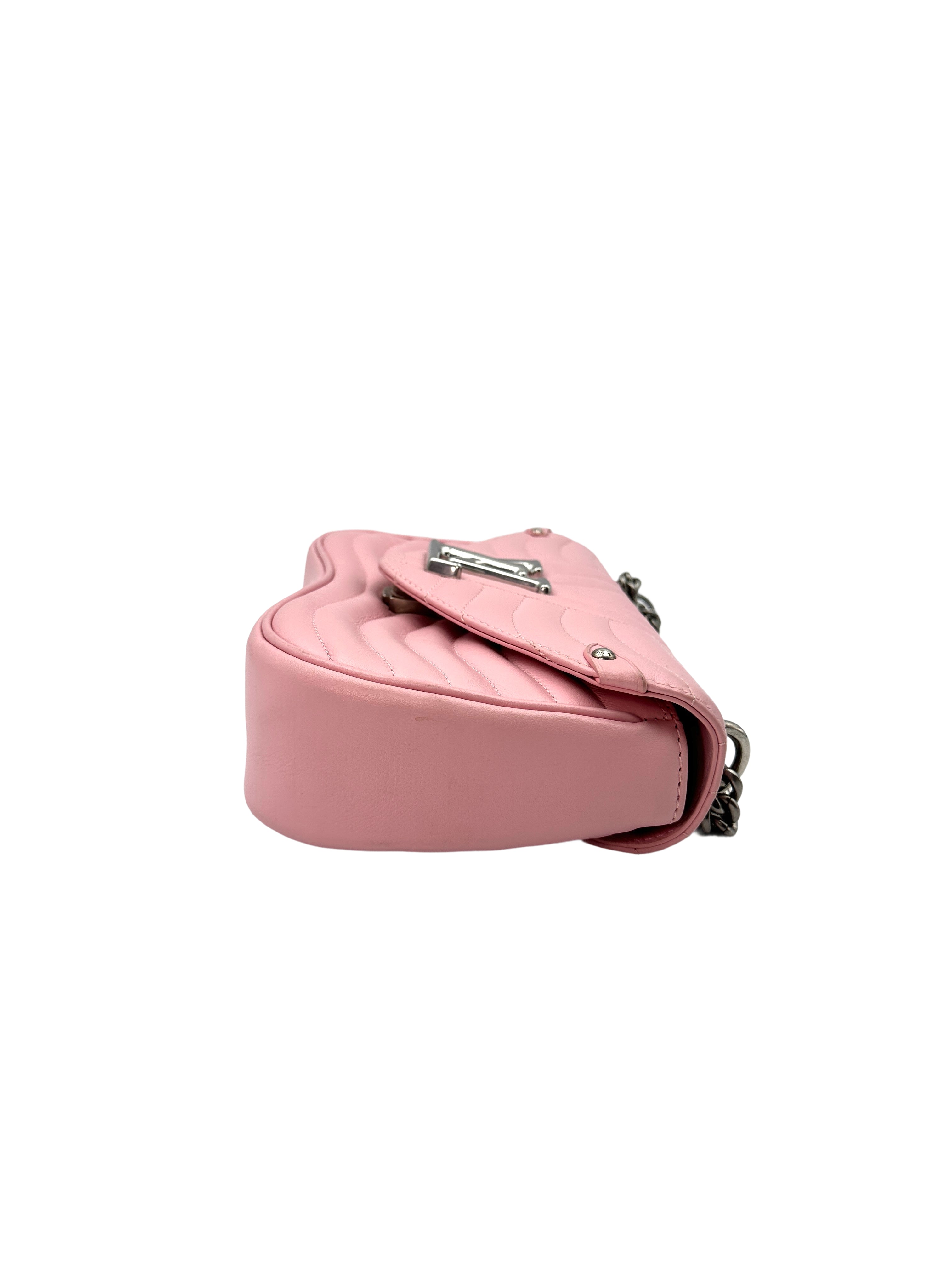 Louis Vuitton New Wave Pink Leather Shoulder Bag With Silver Hardware LV1777