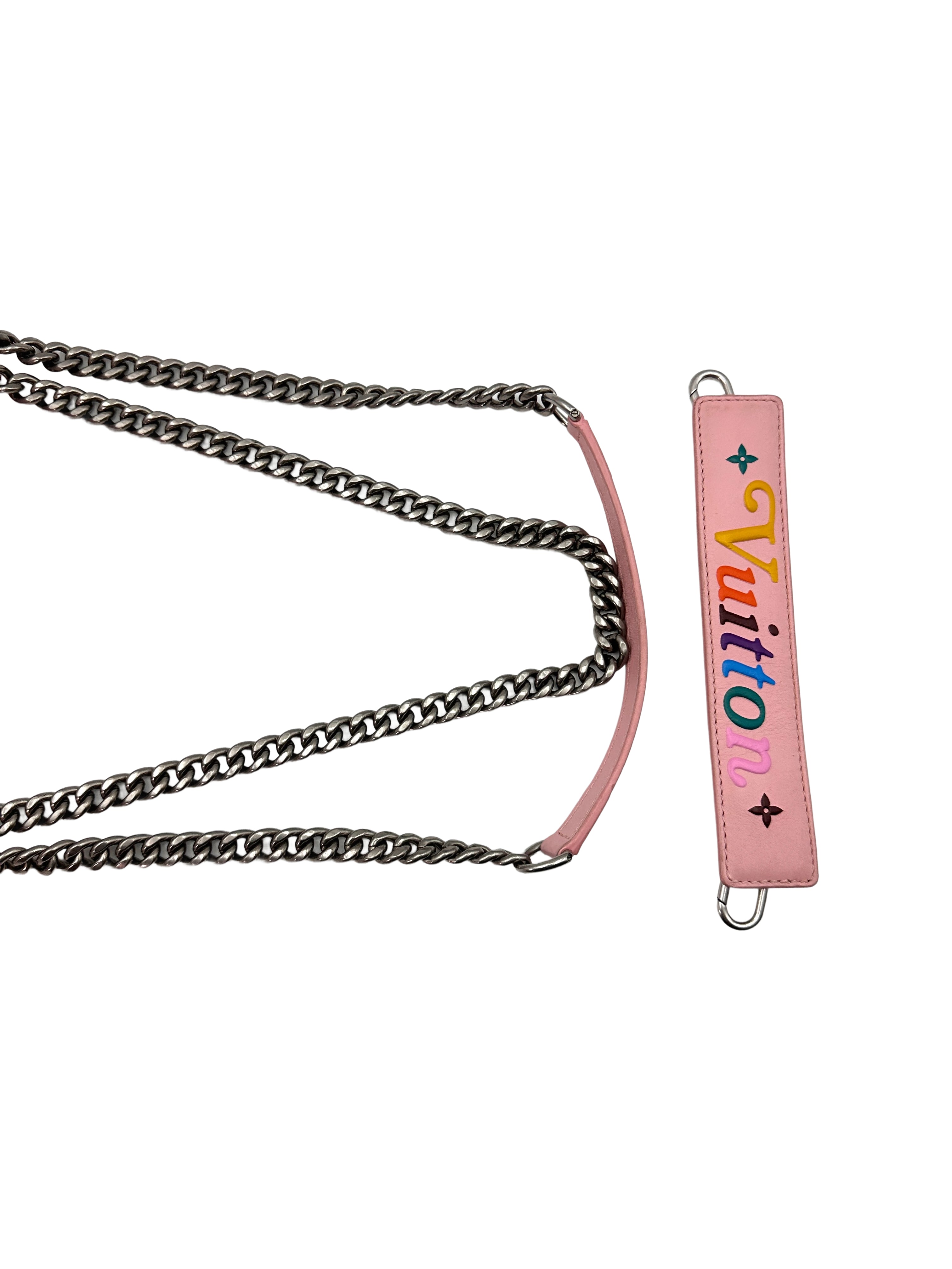 Louis Vuitton New Wave Pink Leather Shoulder Bag With Silver Hardware LV1777