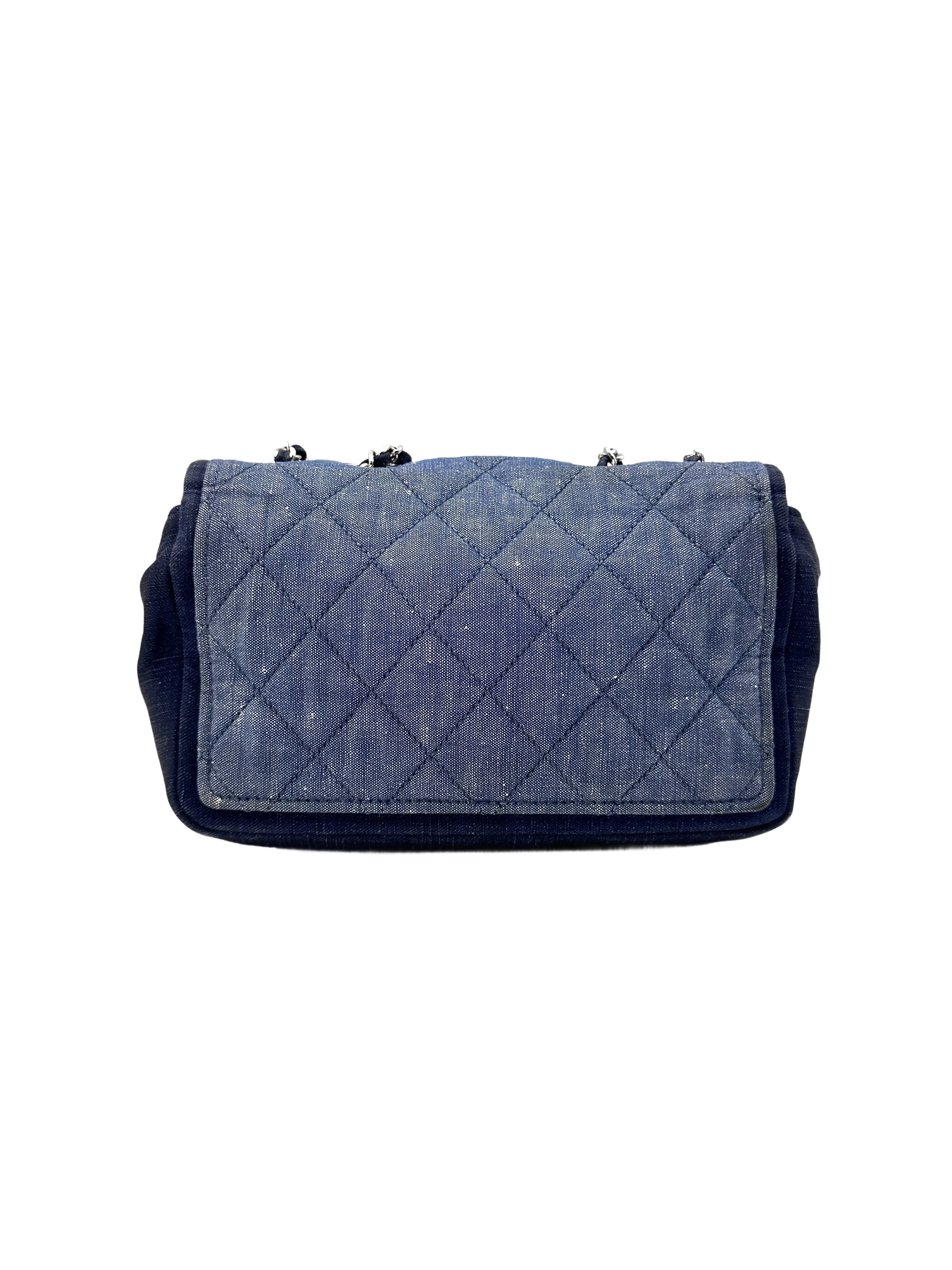 Chanel Denim Medallion Blue Bicolor Flap Shoulder Bag(19***87) CC1253