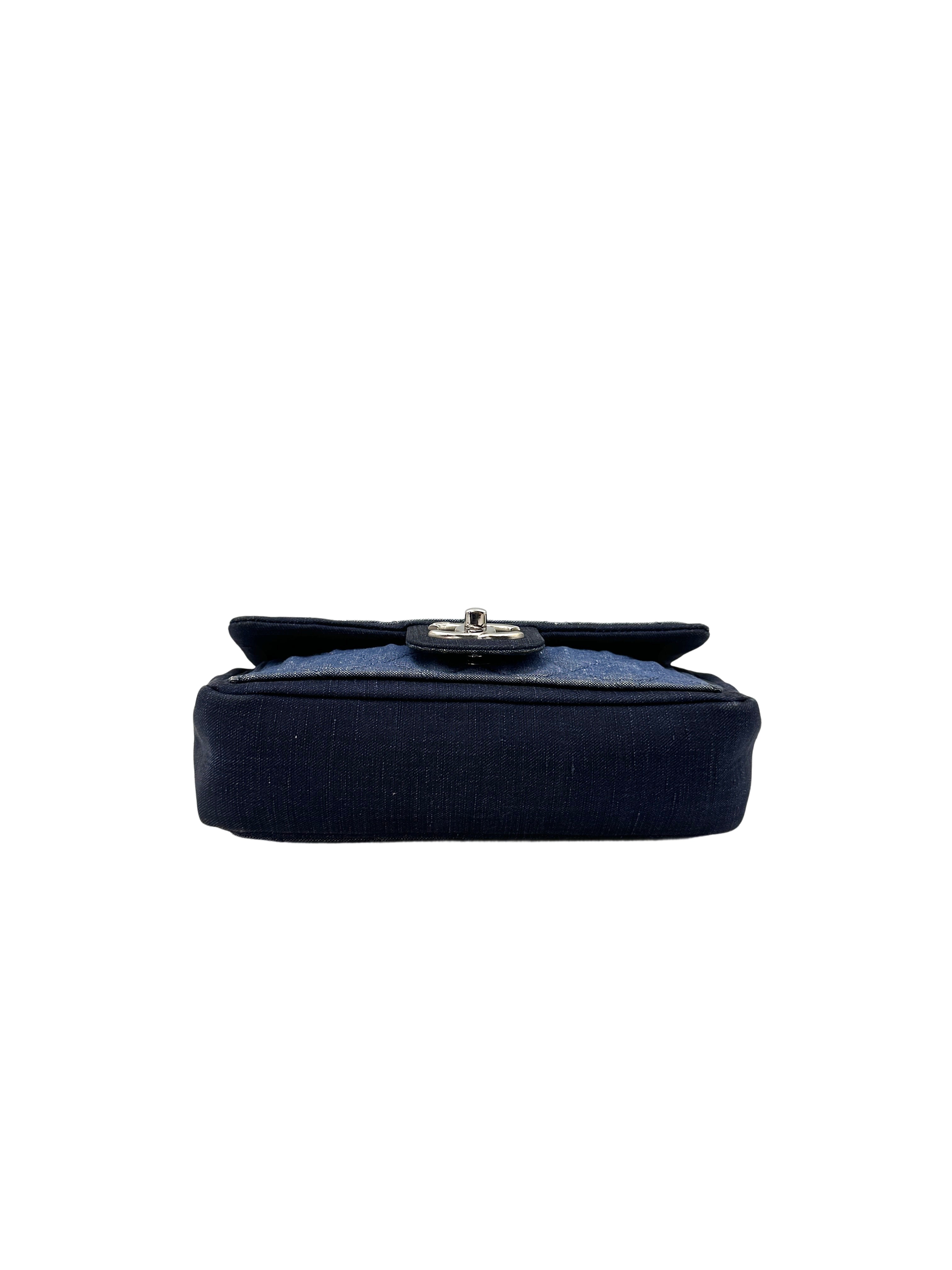 Chanel Denim Medallion Blue Bicolor Flap Shoulder Bag(19***87) CC1253