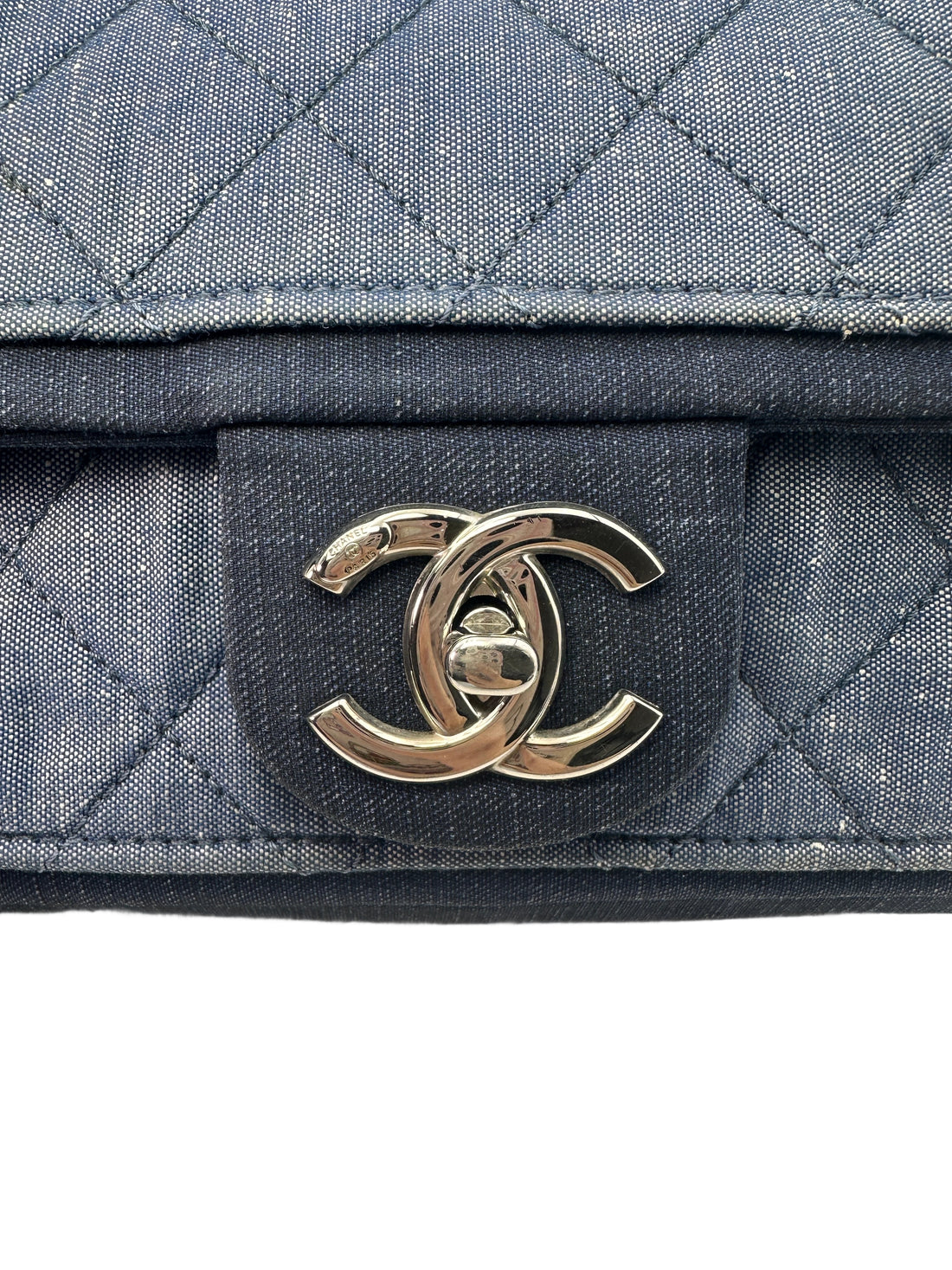 Chanel Denim Medallion Blue Bicolor Flap Shoulder Bag(19***87) CC1253