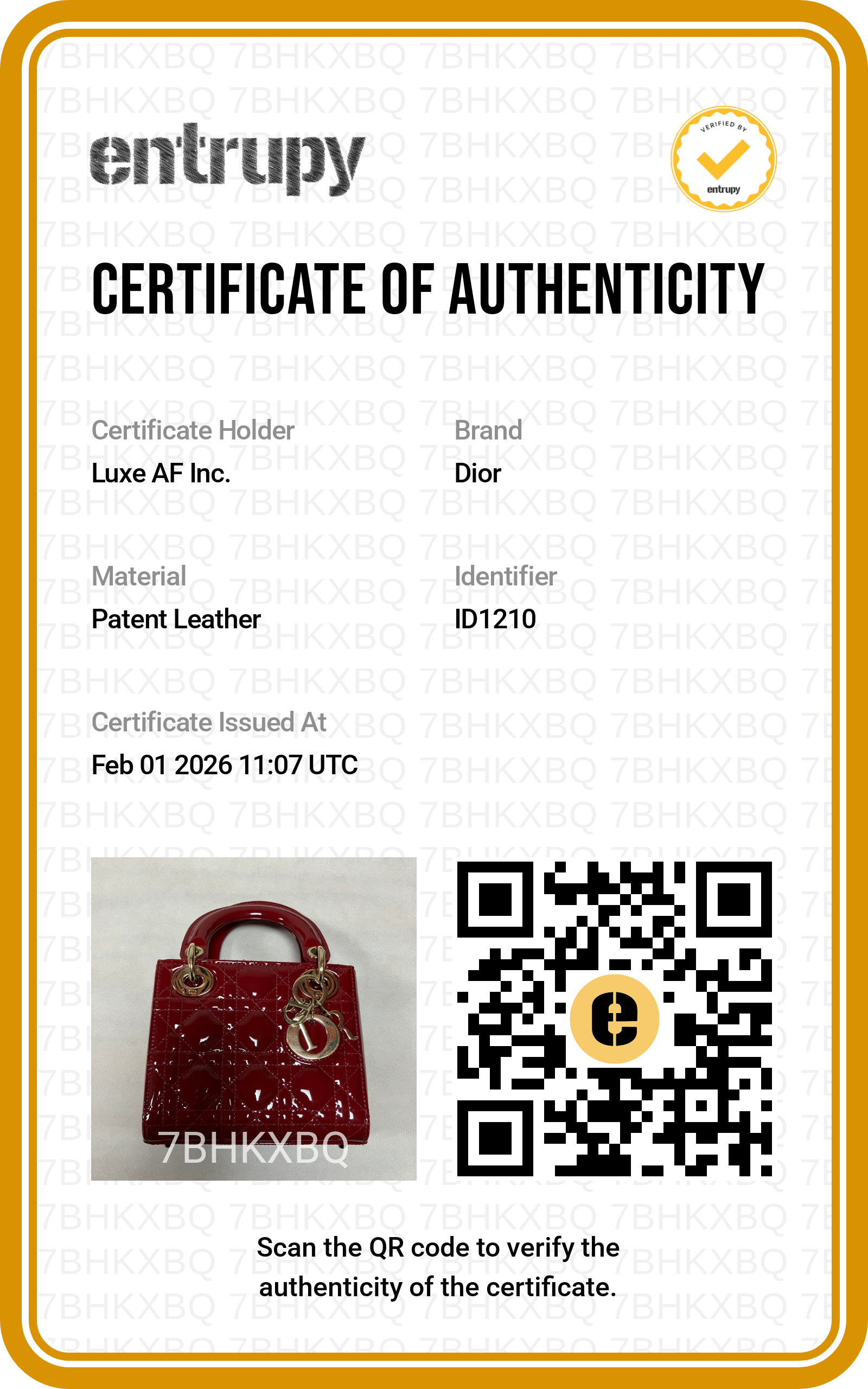 Christian Dior Lady Dior Red Patent Cannage Leather Handle Bag With Silver Charms DR443