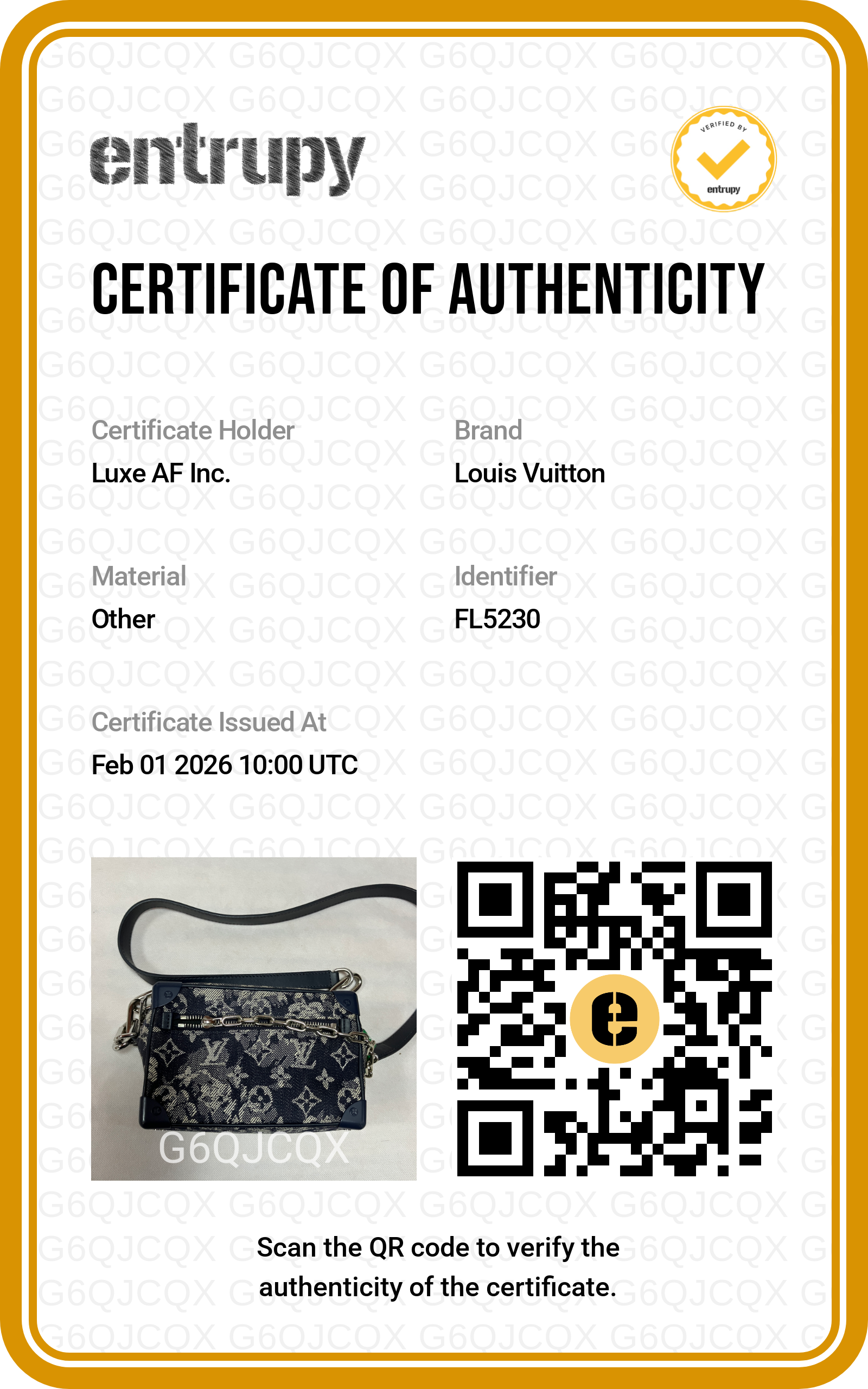 Louis Vuitton Solf Trunk Black Monogram Tapestry Chain Shoulder Bag LV1778