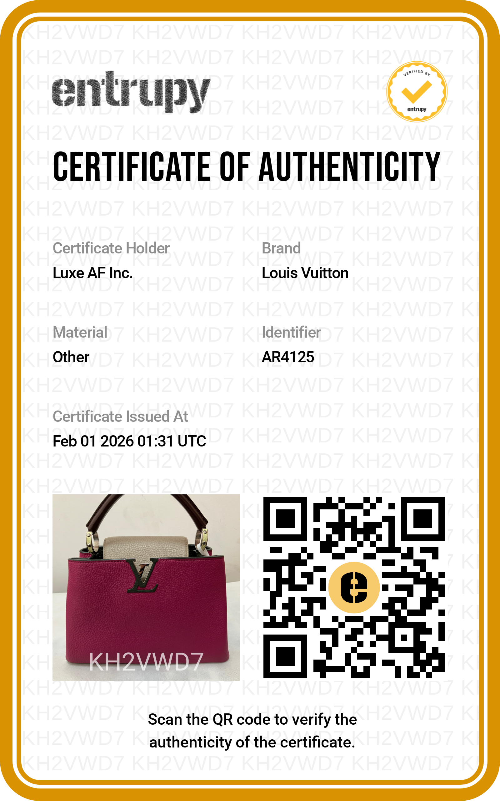 Louis Vuitton Capucines BB Purple Monogram Leather Handle Bag LV1768
