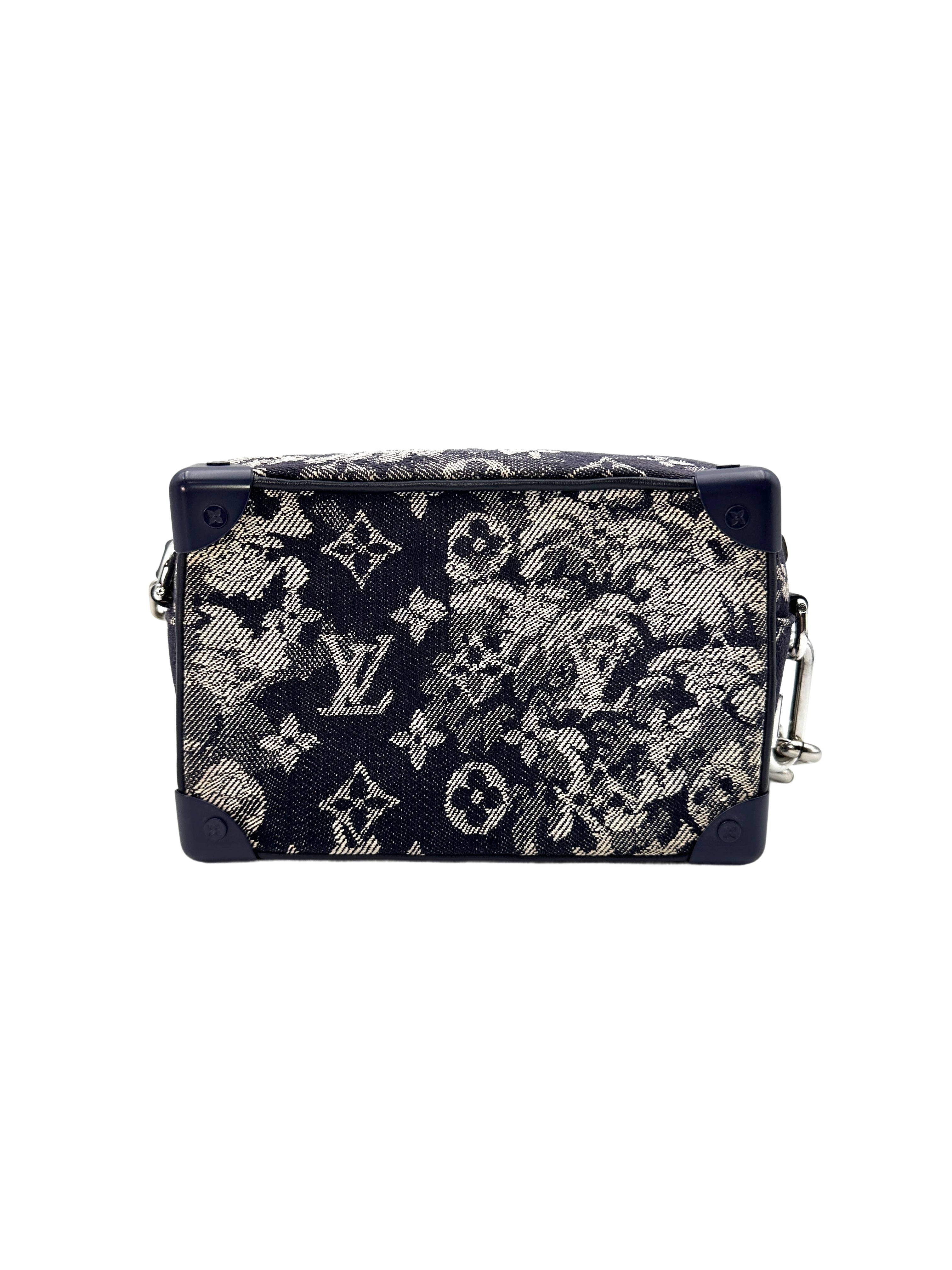 Louis Vuitton Solf Trunk Black Monogram Tapestry Chain Shoulder Bag LV1778
