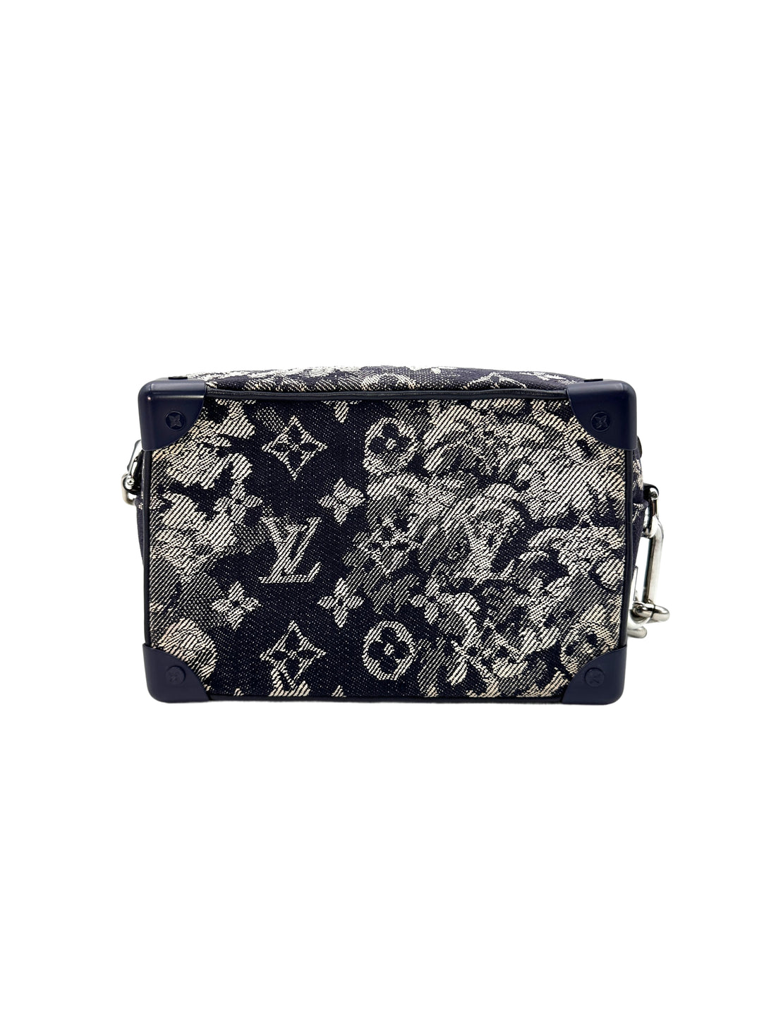 Louis Vuitton Solf Trunk Black Monogram Tapestry Chain Shoulder Bag LV1778