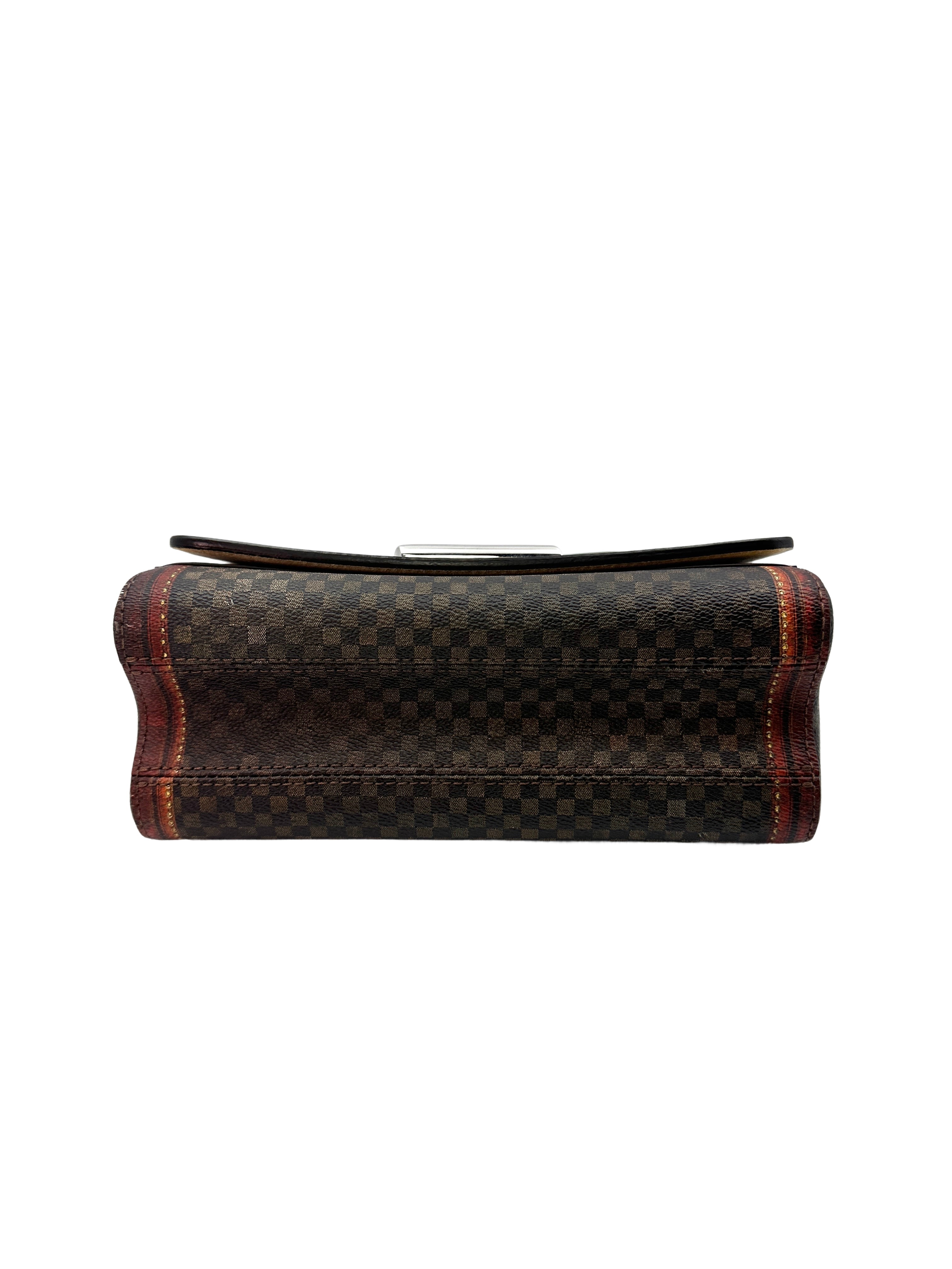Louis Vuitton Time trunk Twist MM Damier Ebene Leather Chain Bag LV1779